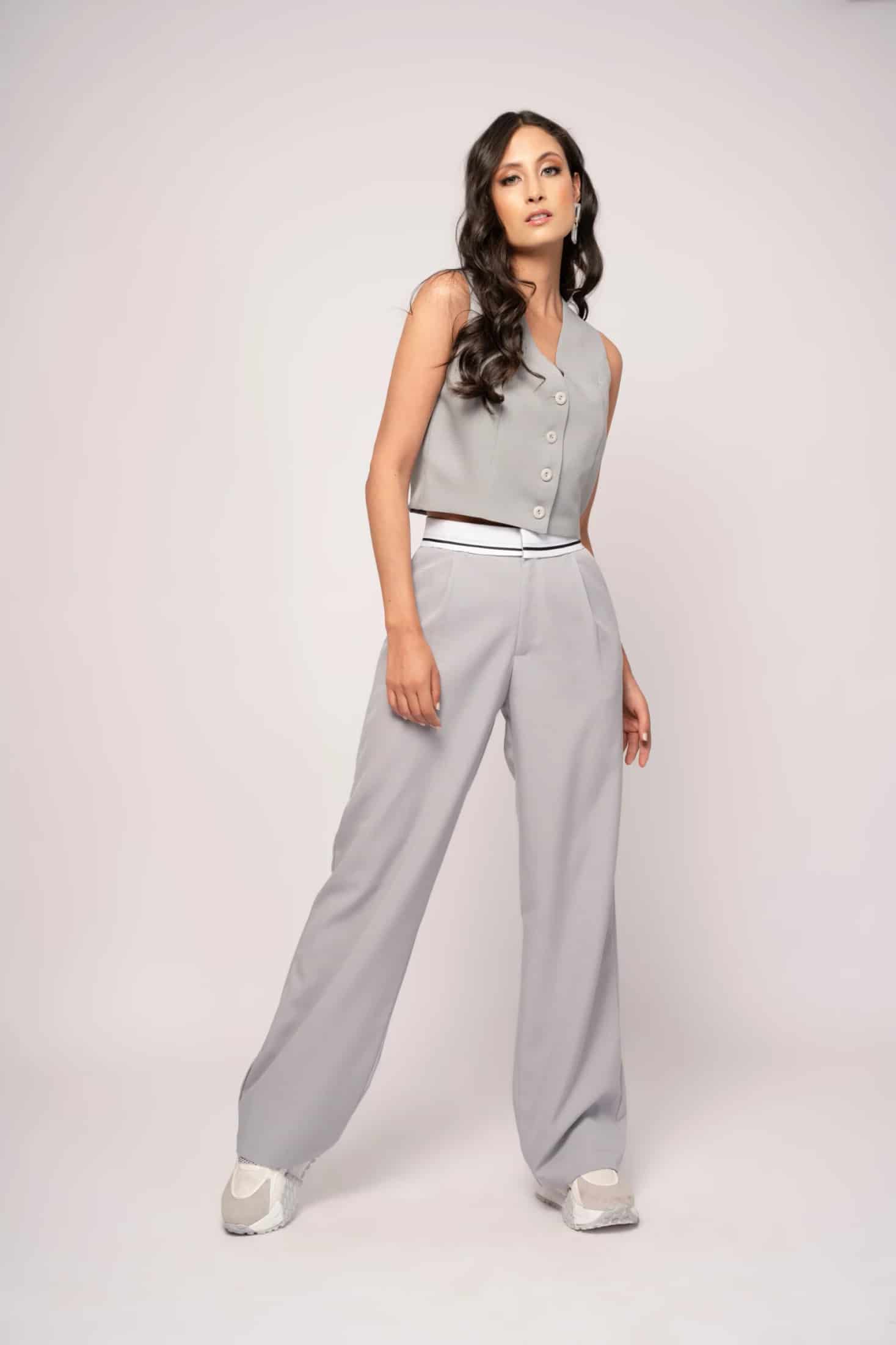 Pantalón Tailoring Gris Perla - miniatura 1