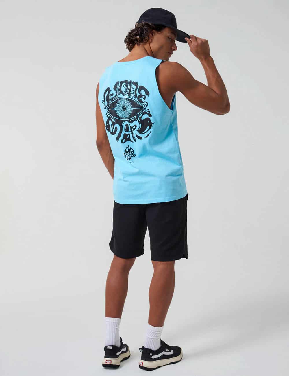 Camisilla Oversize Ojo de Mar Azul Claro Hombre - miniatura 3