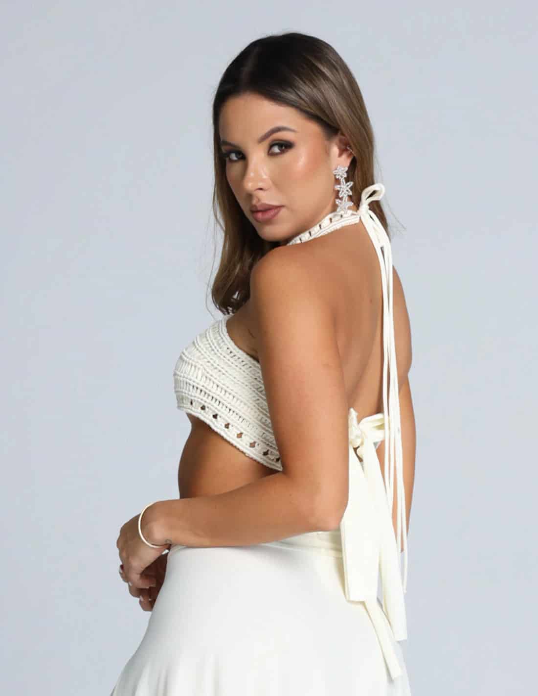 Crop Top Corset Marfil - miniatura 3