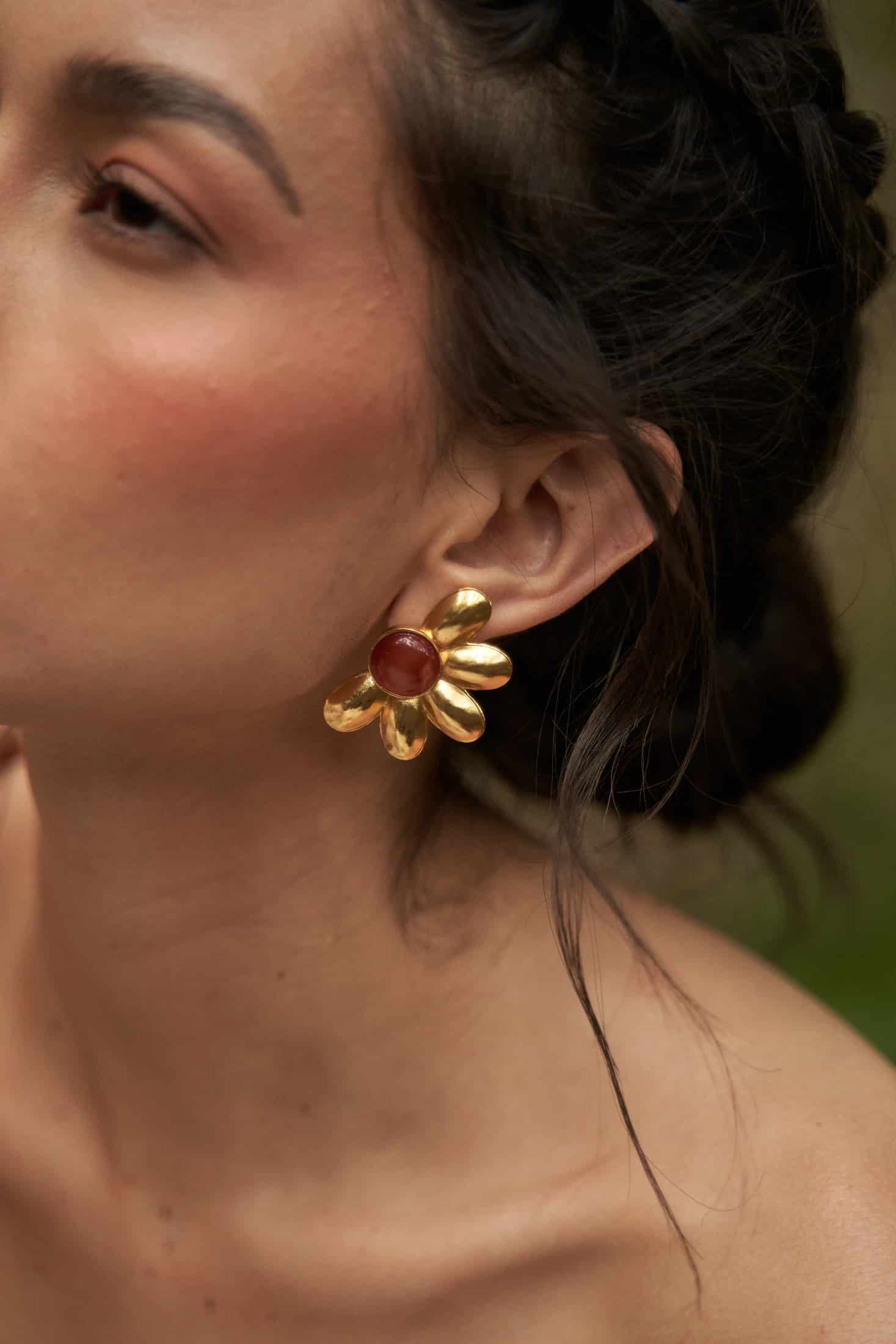 Aretes Media Flor - miniatura 1