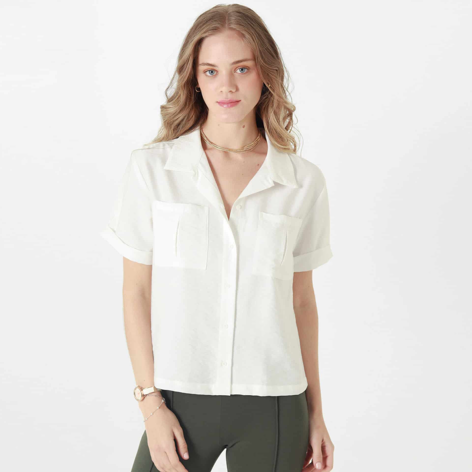 Blusa Cuello Sport Manga Corta - miniatura 2