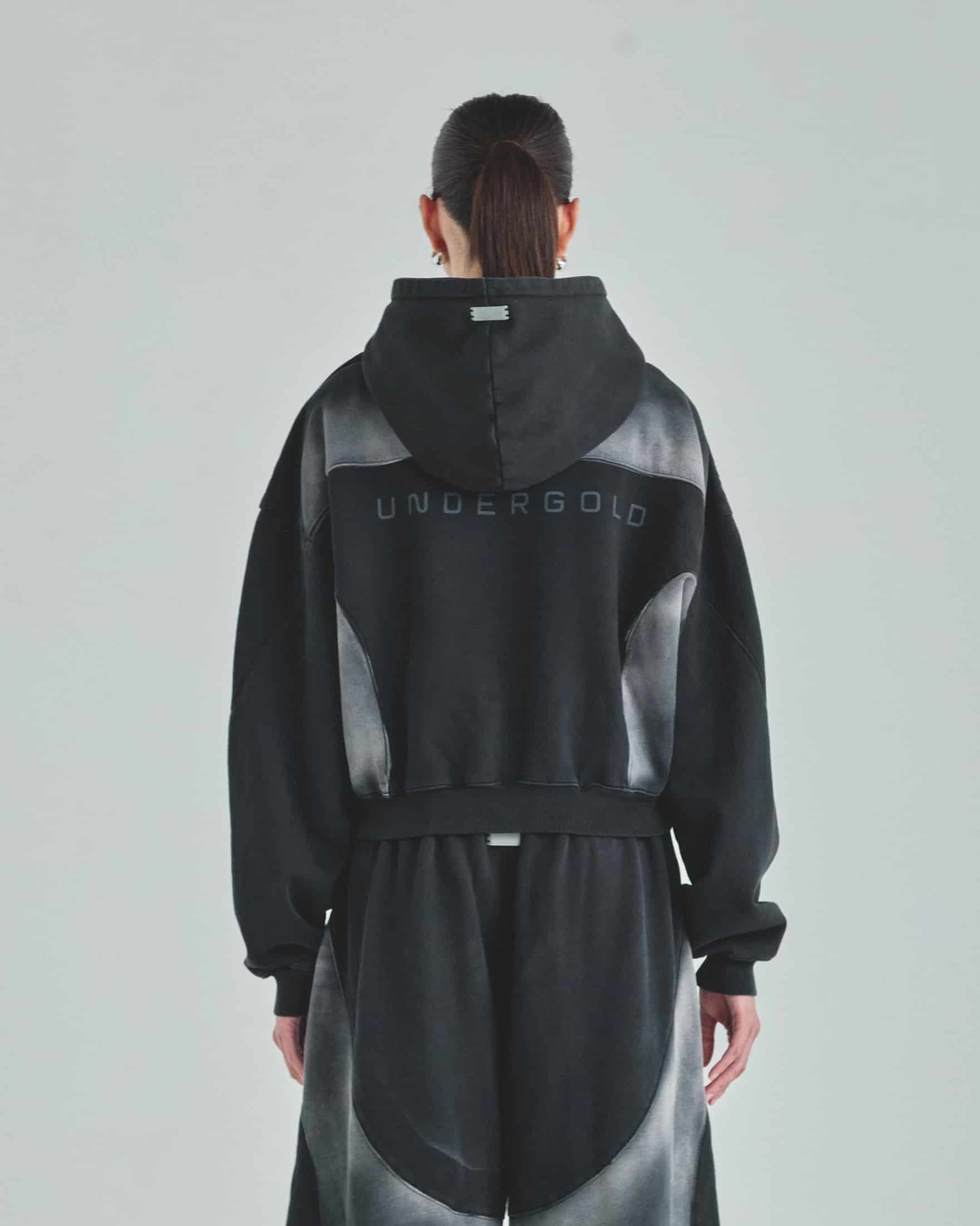 W Act 1 UG Boxy Fit Hoodie Sandblast Black - miniatura 7