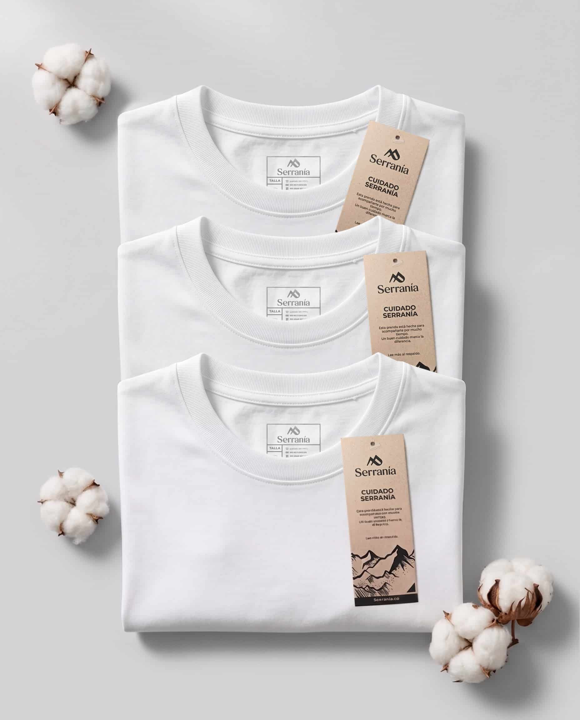Set 3 Camisetas Slim Fit Blancas - miniatura 1
