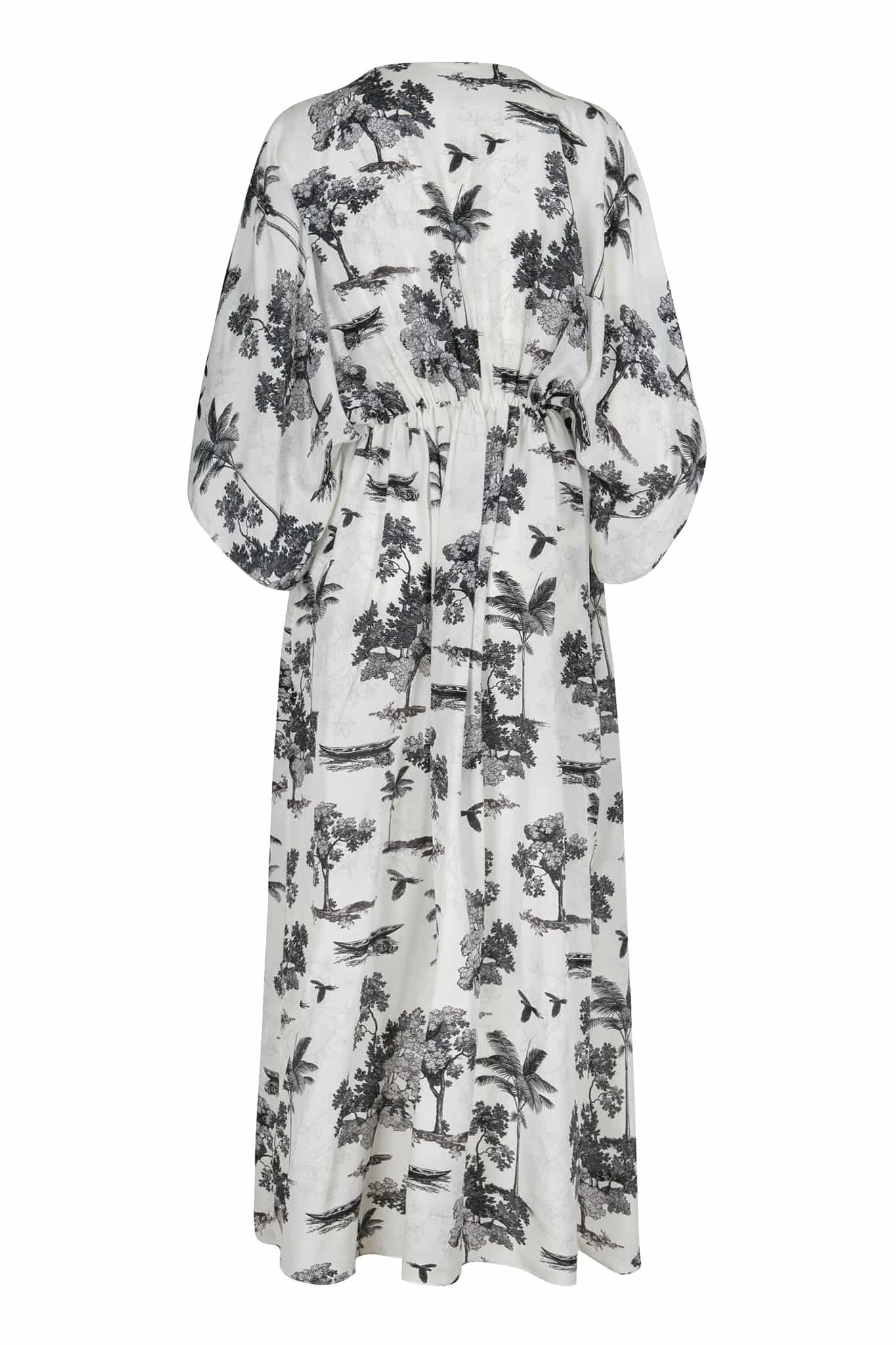 San Cipriano Crepe Chine Tunic / Ivory Trees - miniatura 3