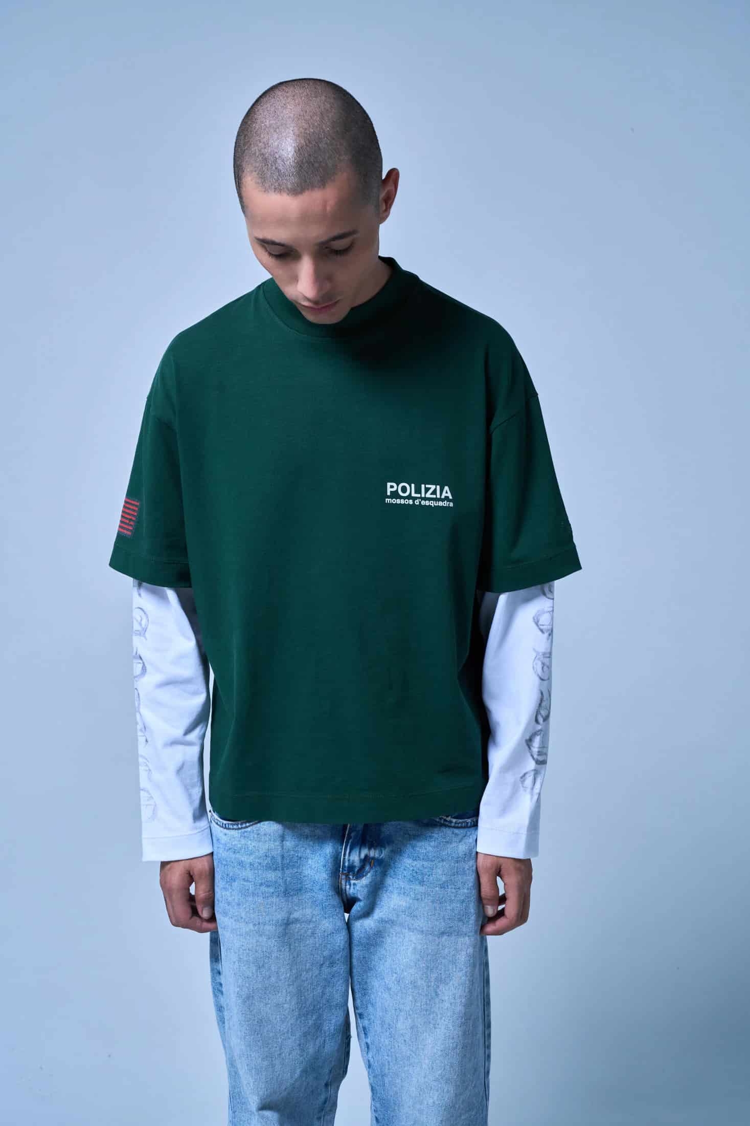 POLIZIA GREEN DOUBLE SLEEVE - miniatura 2