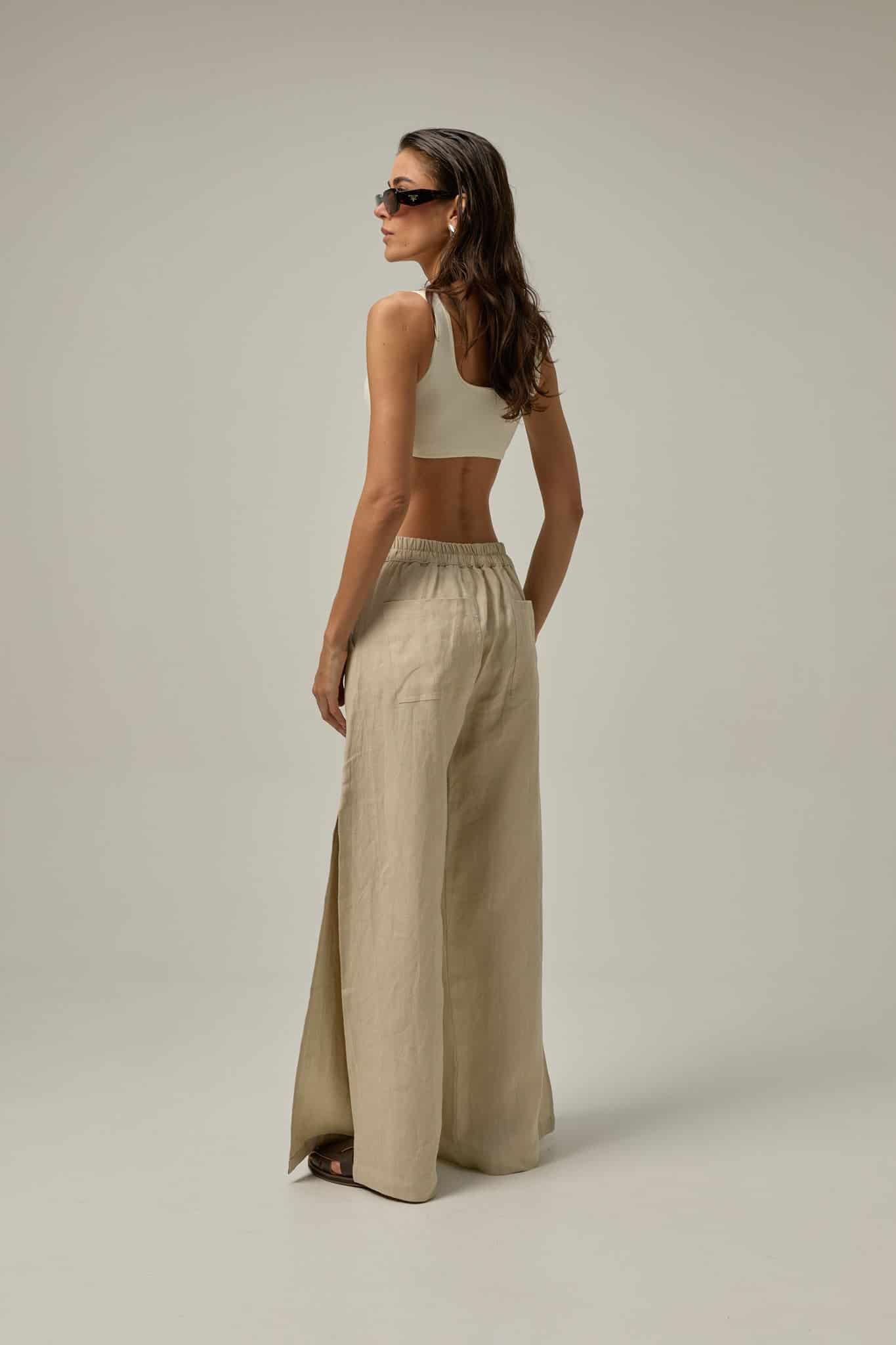 Pantalón Vere de Lino | Taupe - miniatura 3