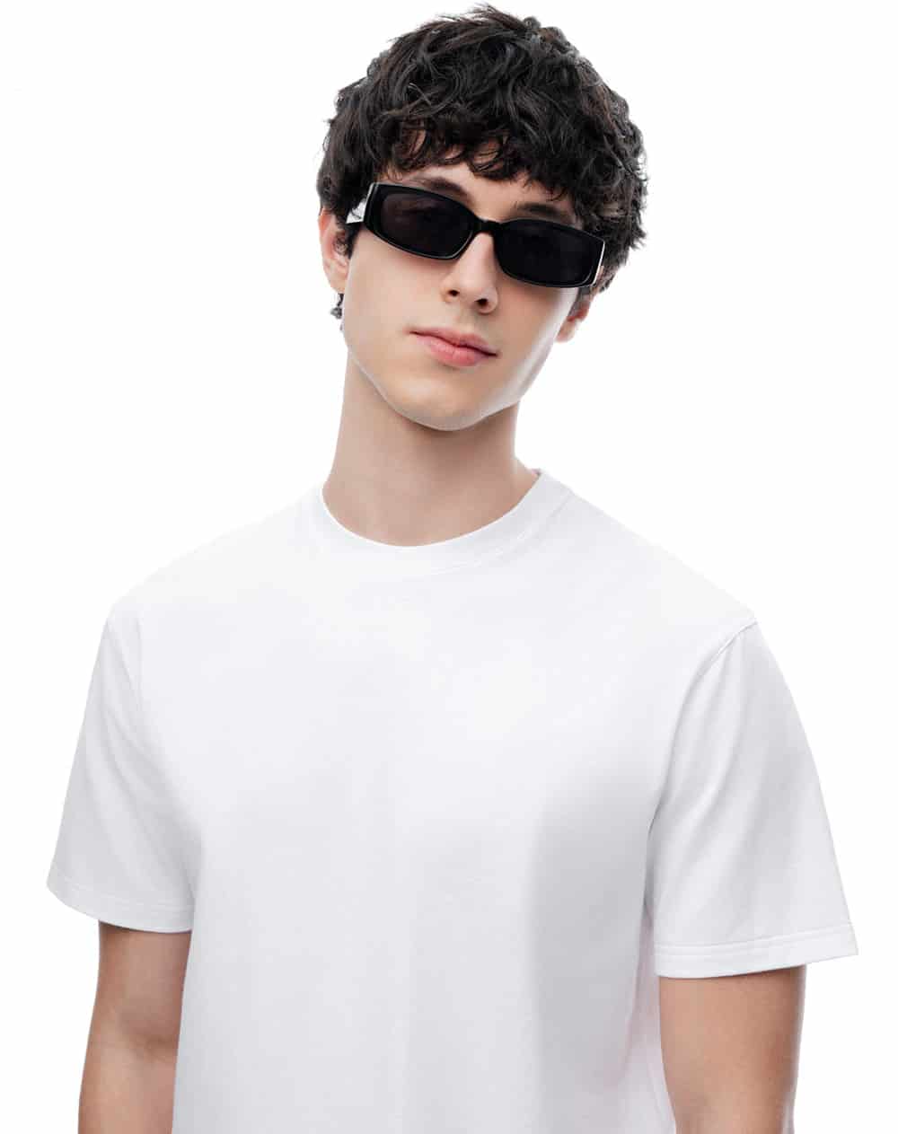 Camiseta manga corta regular blanco hombre - miniatura 3
