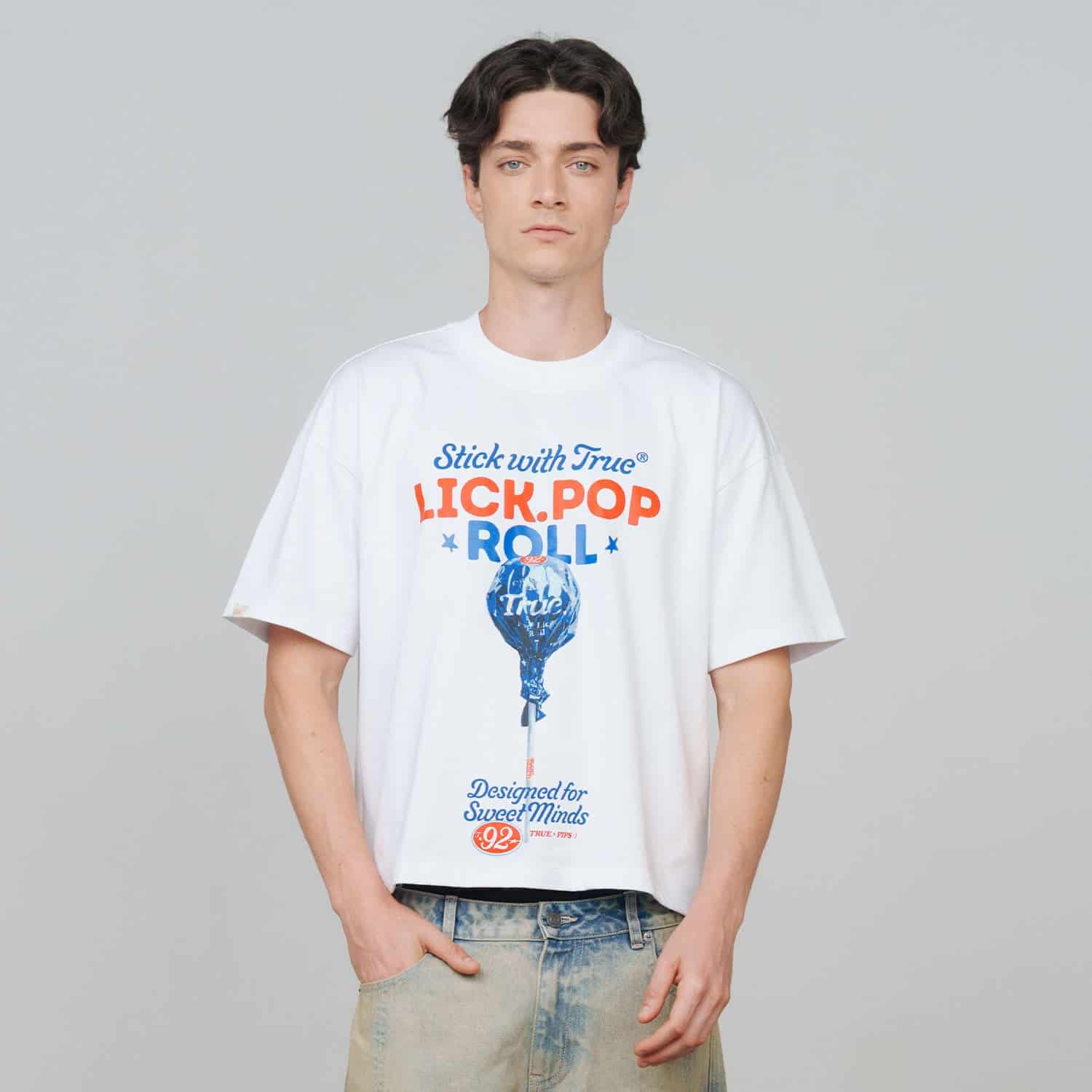 Lollipop Boxy Tee - White - miniatura 3