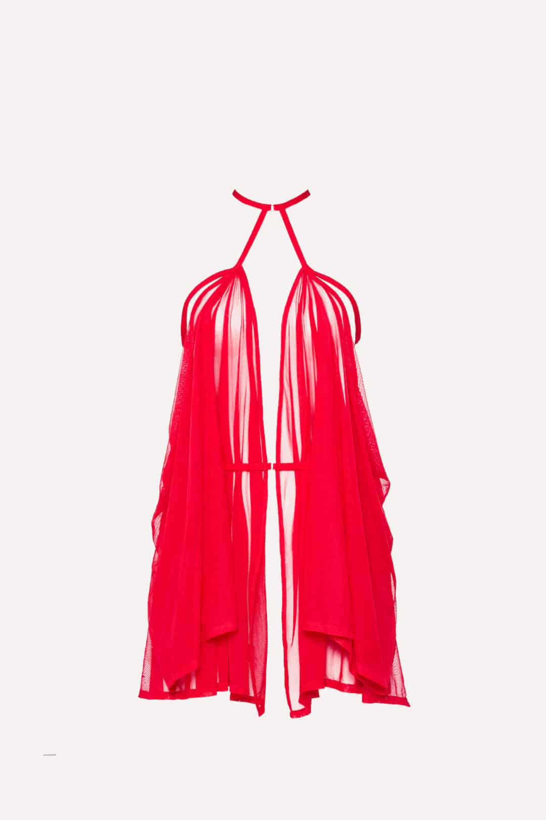 KIMONO VOILE ROJO CEREZA - miniatura 7