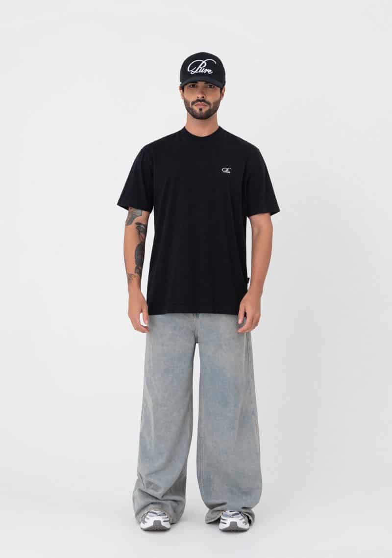 Atelier regular black t-shirt - miniatura 4
