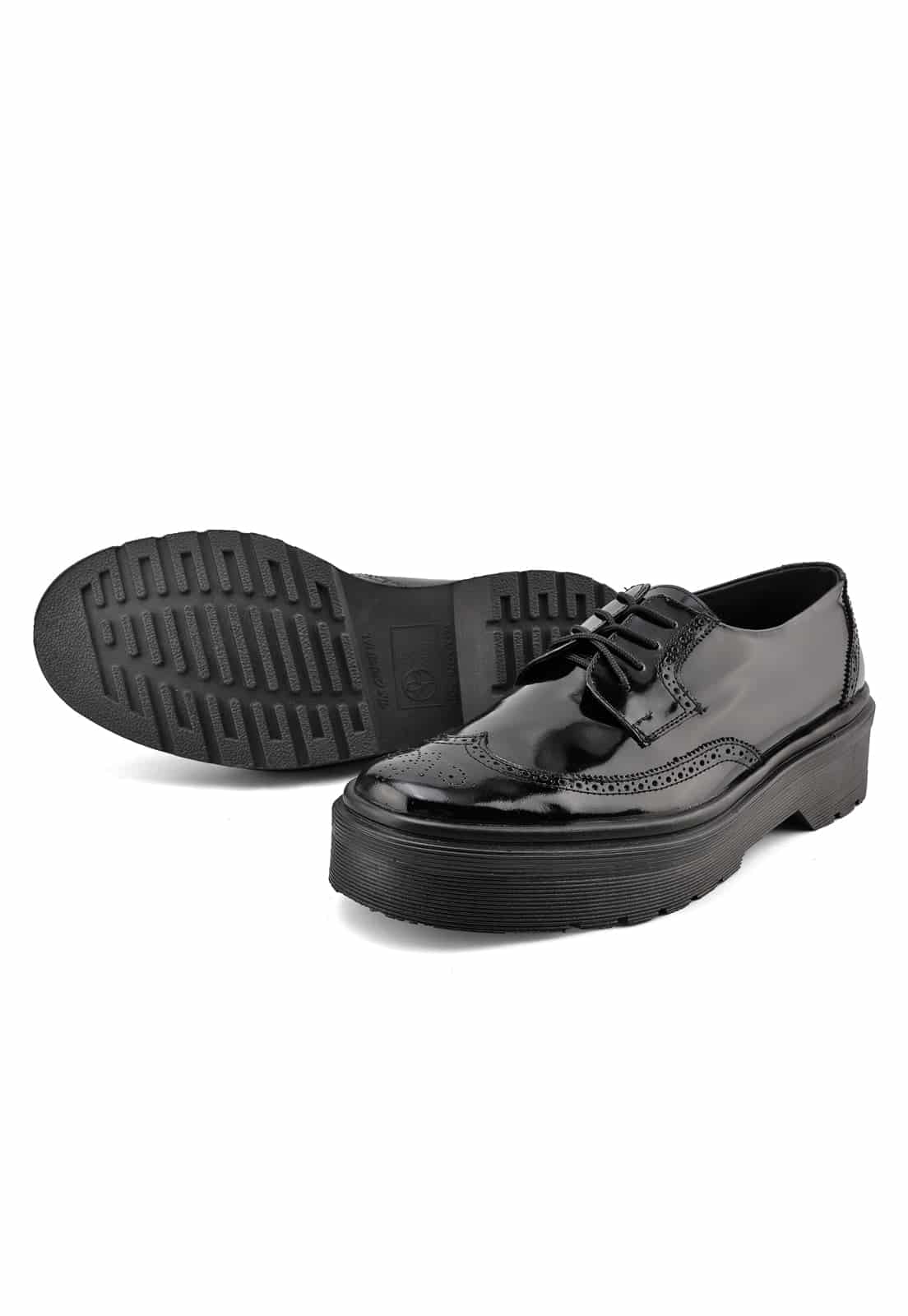 Zapatos oxford negros suela chunky - miniatura 10