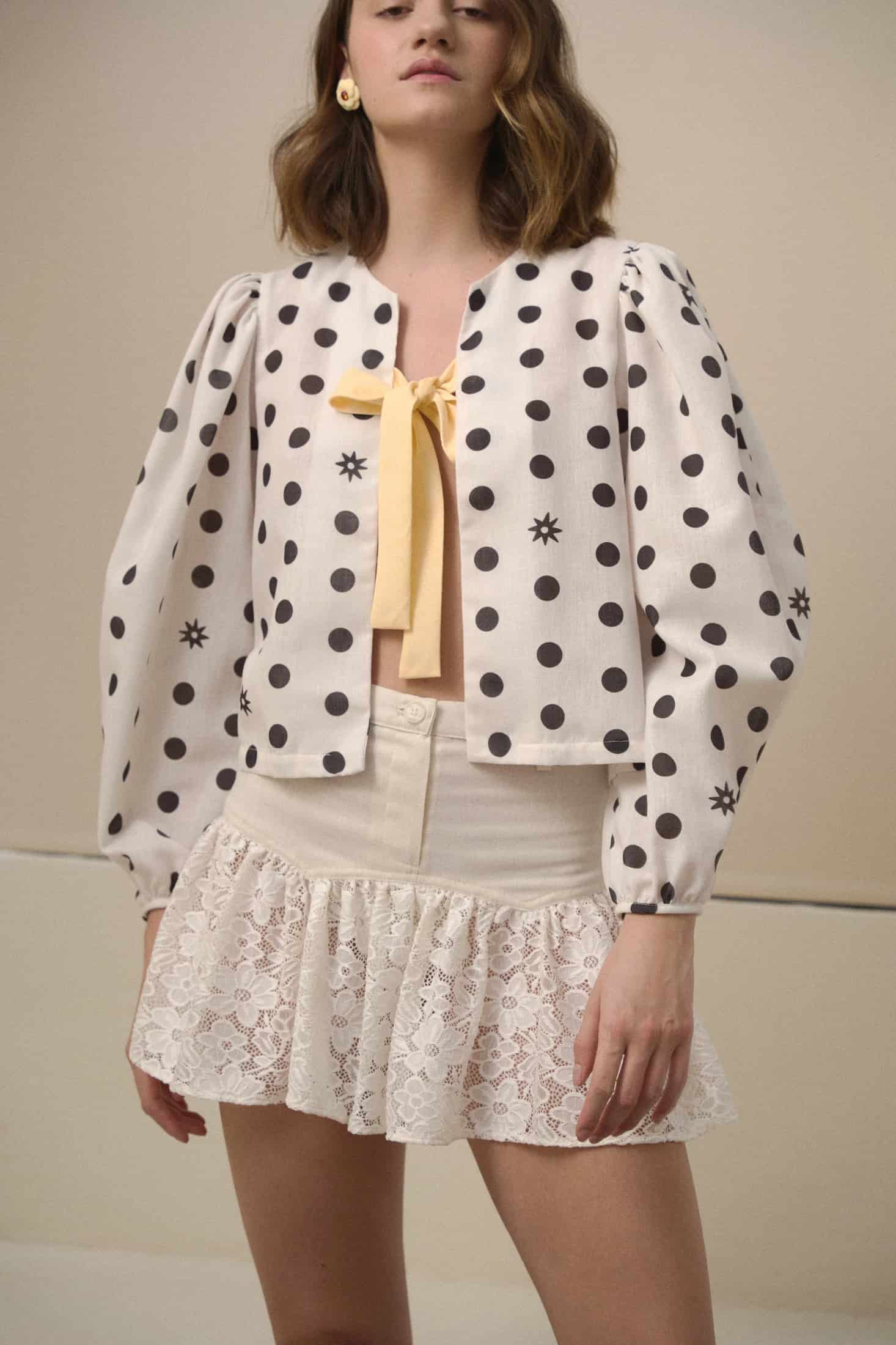 SAND LACE MINISKIRT - miniatura 3