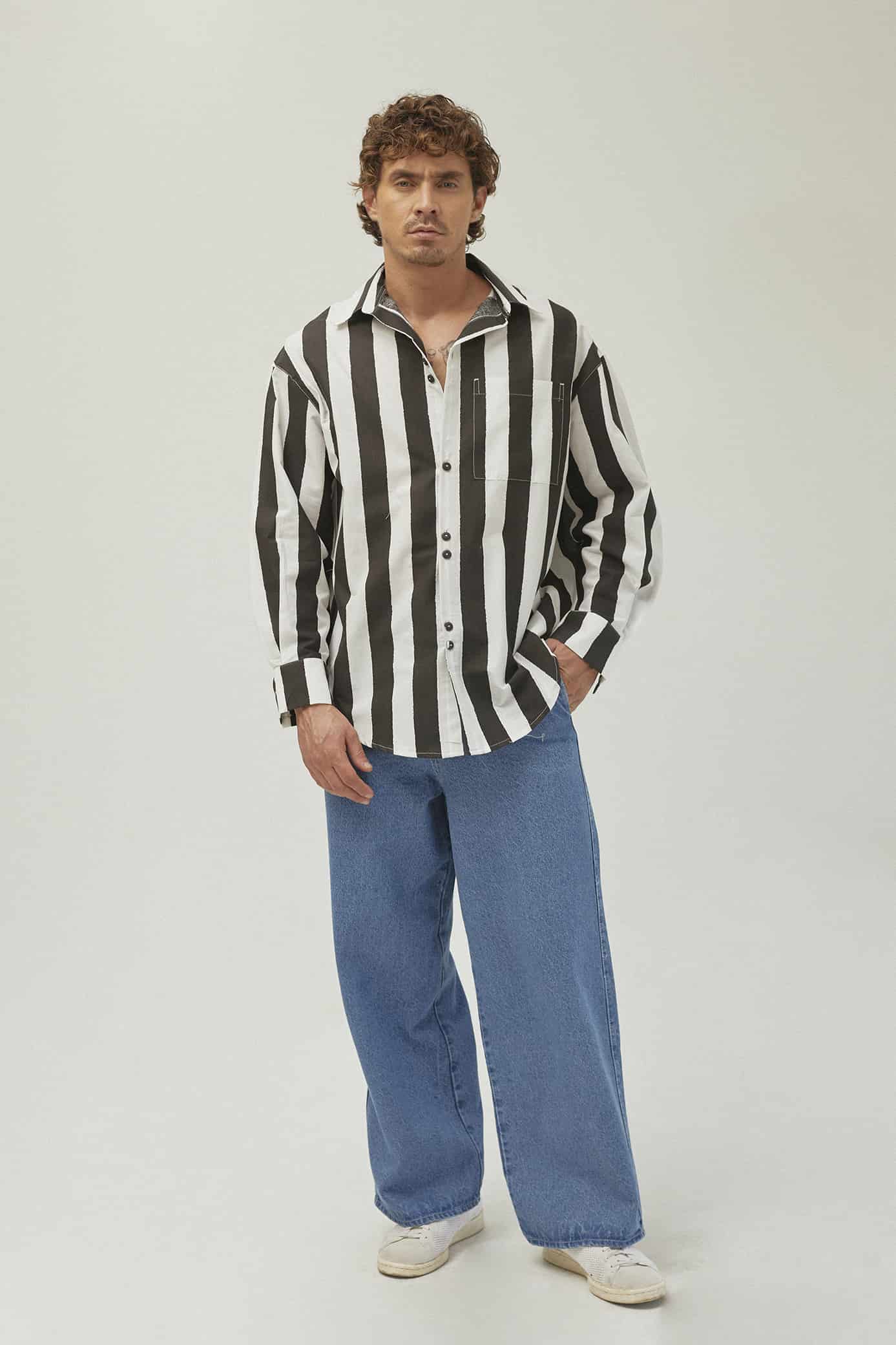 Camisera Over Rayas - miniatura 1