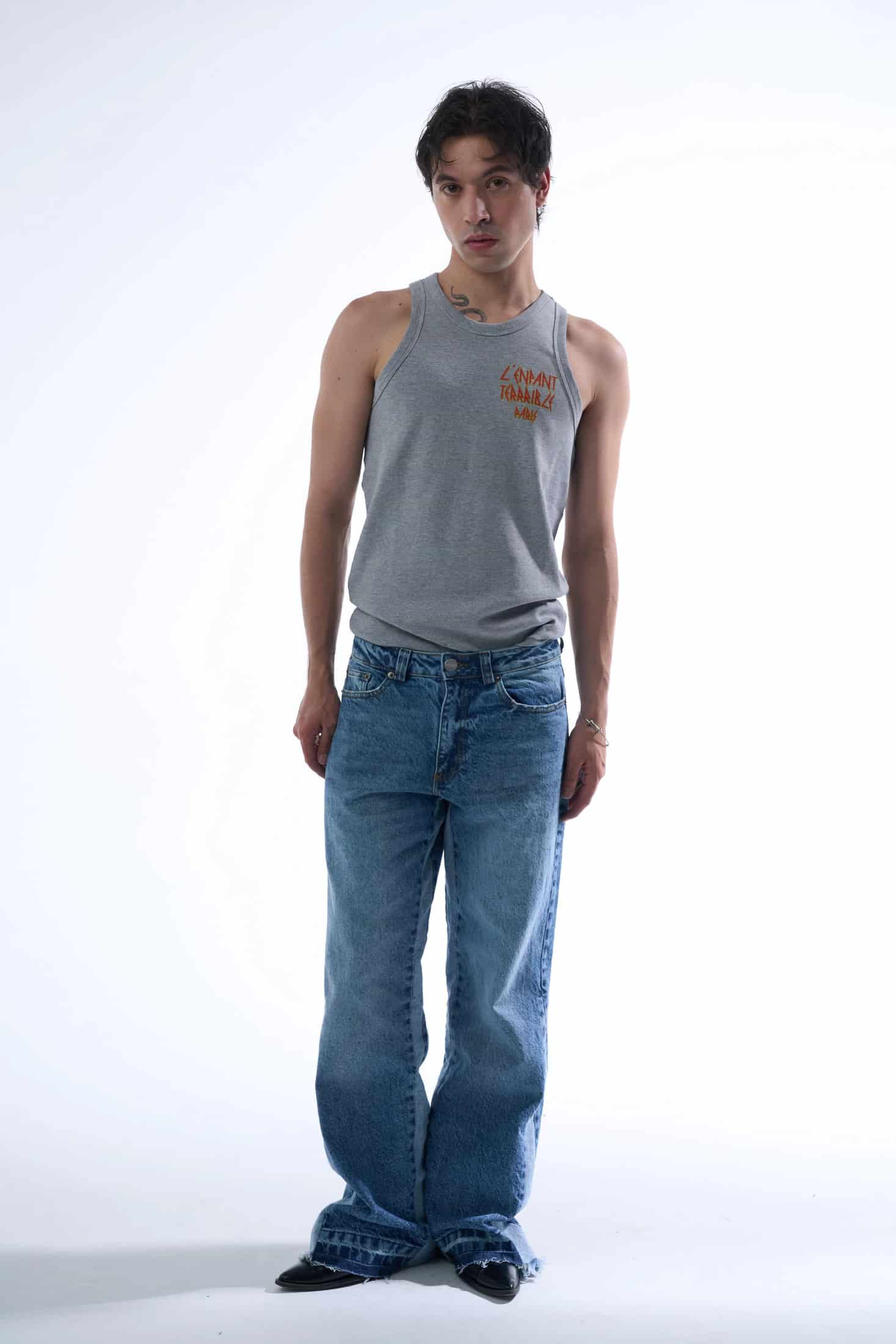 L'ENFANT GRAY MEN TANK TOP - miniatura 2