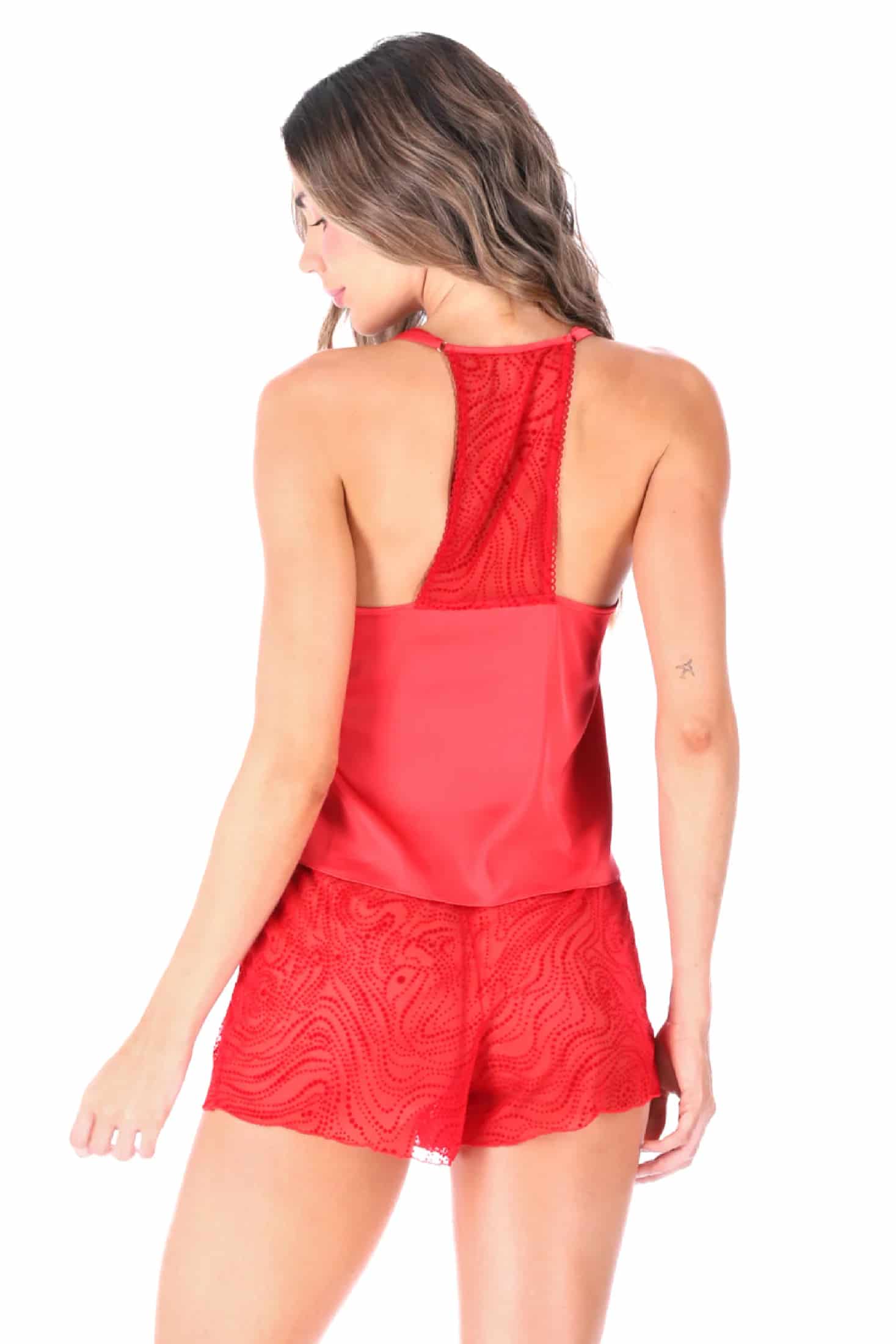 PIJAMA SHORT ELLIPSE ECOS ROJO - miniatura 8