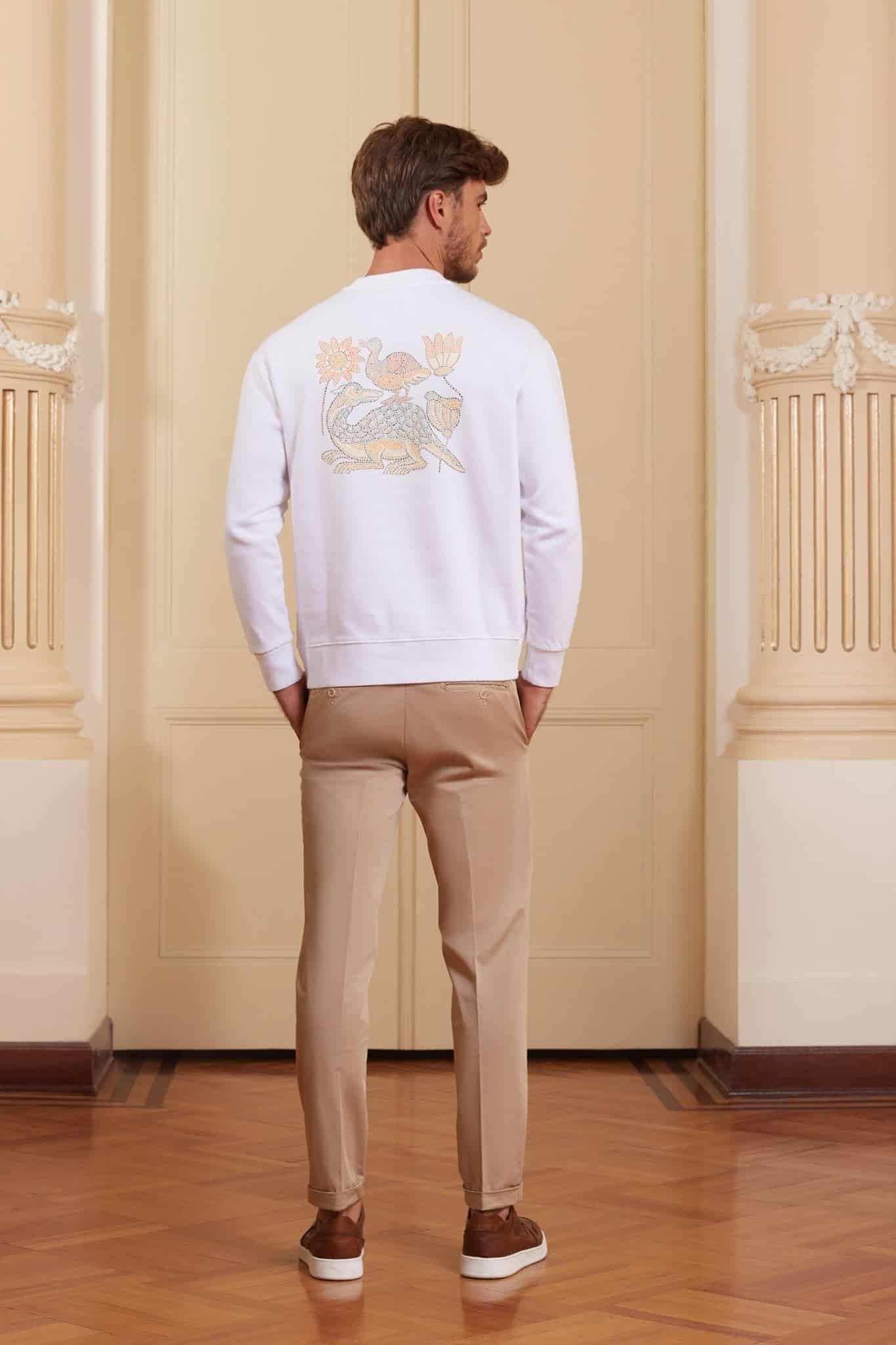 Men's san vitale sweatshirt white - miniatura 6
