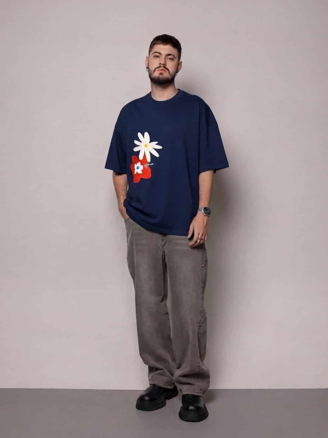 Oversized Flor-Azul - miniatura 1