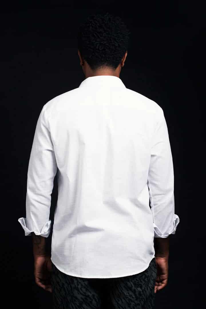 Camisa lino blanca - miniatura 4
