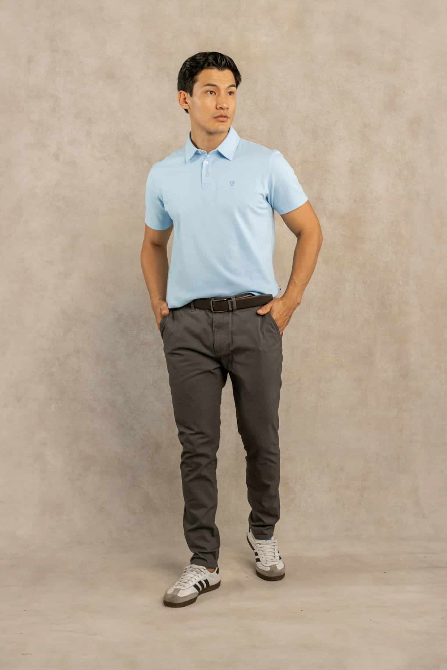 Polo Antimanchas Azul Celeste - miniatura 2