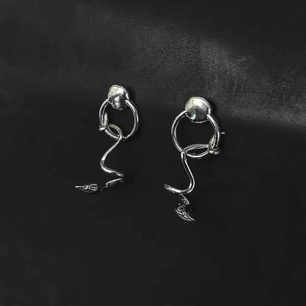 Aretes Culebra Bejuquilla Suspendida - miniatura 1