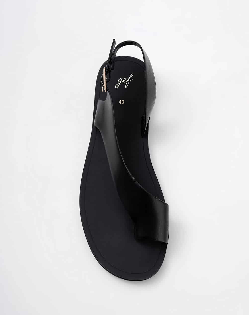 Sandalias negro mujer - miniatura 4