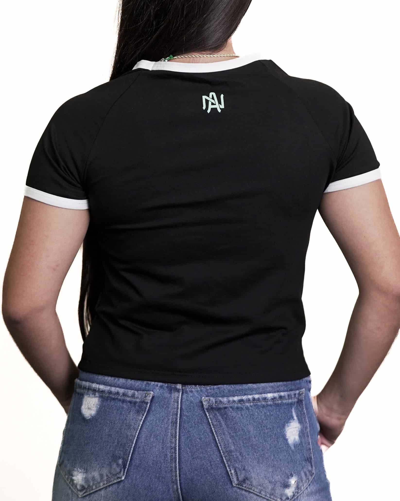 CAMISETA CROP NEGRA MUJER 1989 LPC - miniatura 2