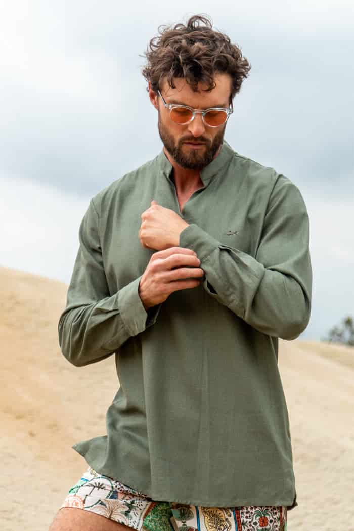 CAMISA DUNNOS FLEX VERDE OLIVA - miniatura 3