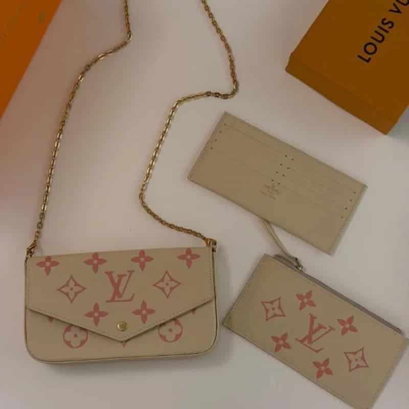 BOLSO LOUIS VUITTON NUDE CON ROSA - miniatura 1