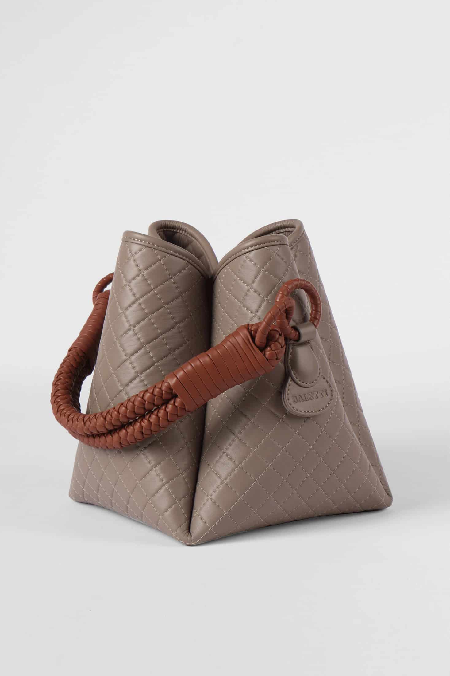 Tulip Bucket Bag, Taupe & Brandy - miniatura 5