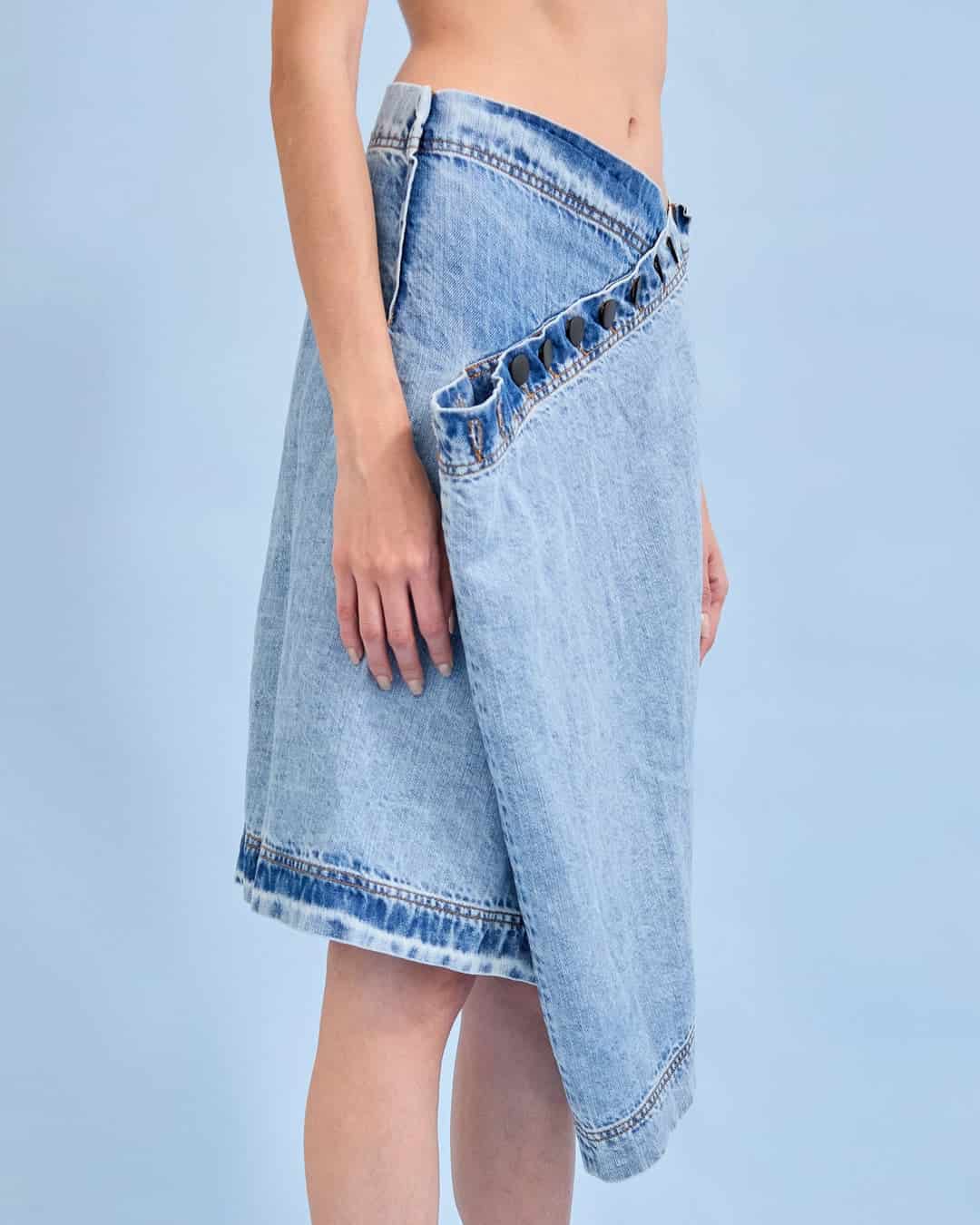 Falda CANELÓN AZUL FROSTED - miniatura 6