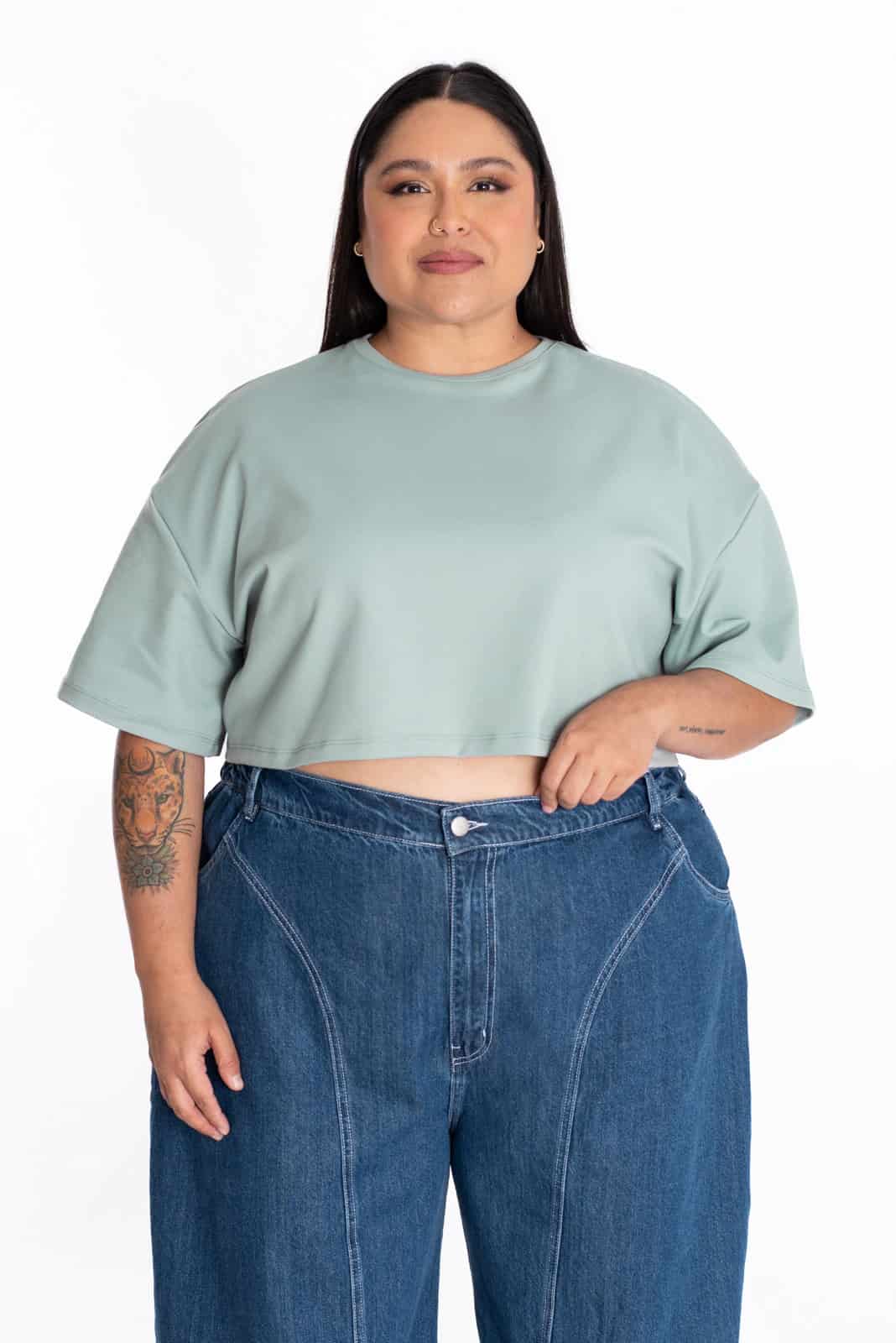 Crop Top Oversize Verde - miniatura 7
