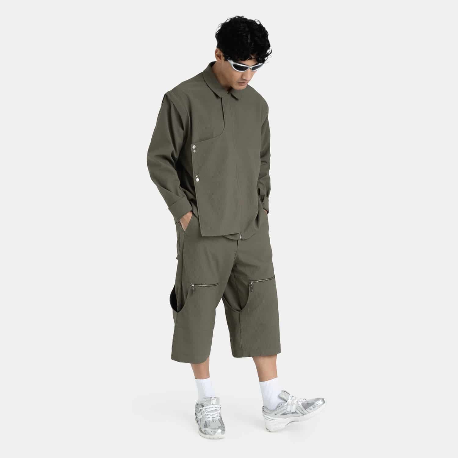 Pantalón Active Convertible Verde Militar - miniatura 5