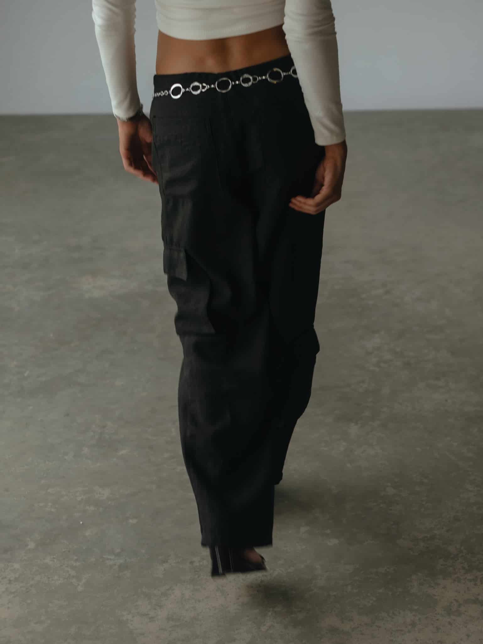 LIGHT CARGO PANT - BLACK - miniatura 13