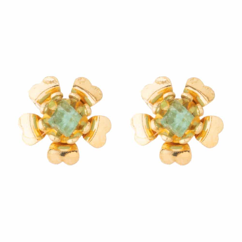 Aretes Topo Pequeña Flor - miniatura 3