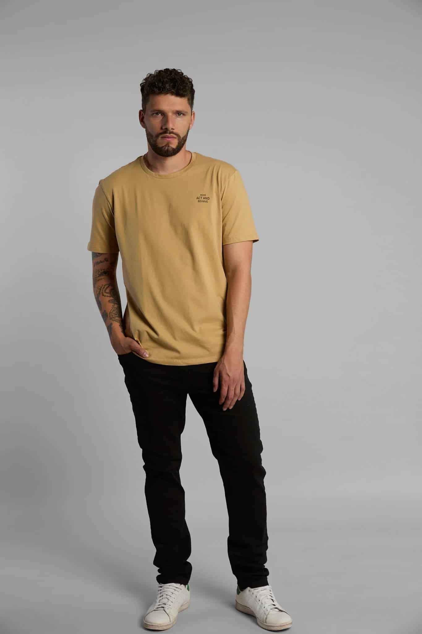 Camiseta Move Act Behave Beige - miniatura 8