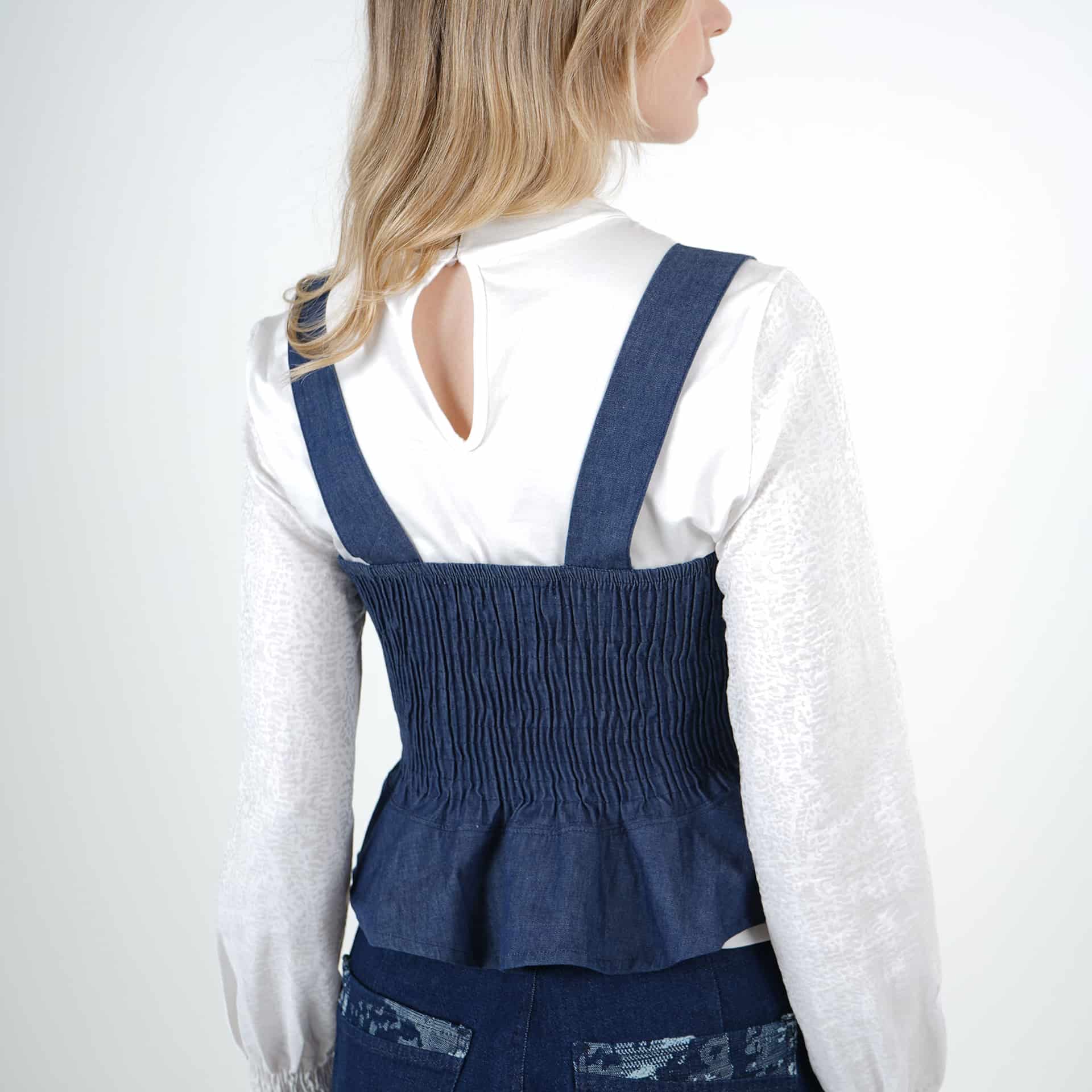 Blusa Cuello Corazon Manga Tiras - miniatura 4