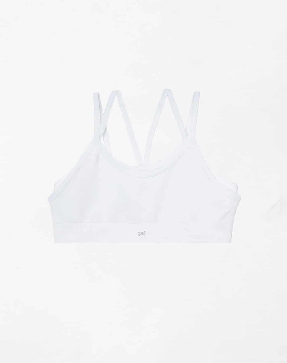 Top niña doble seamless blanco - miniatura 1