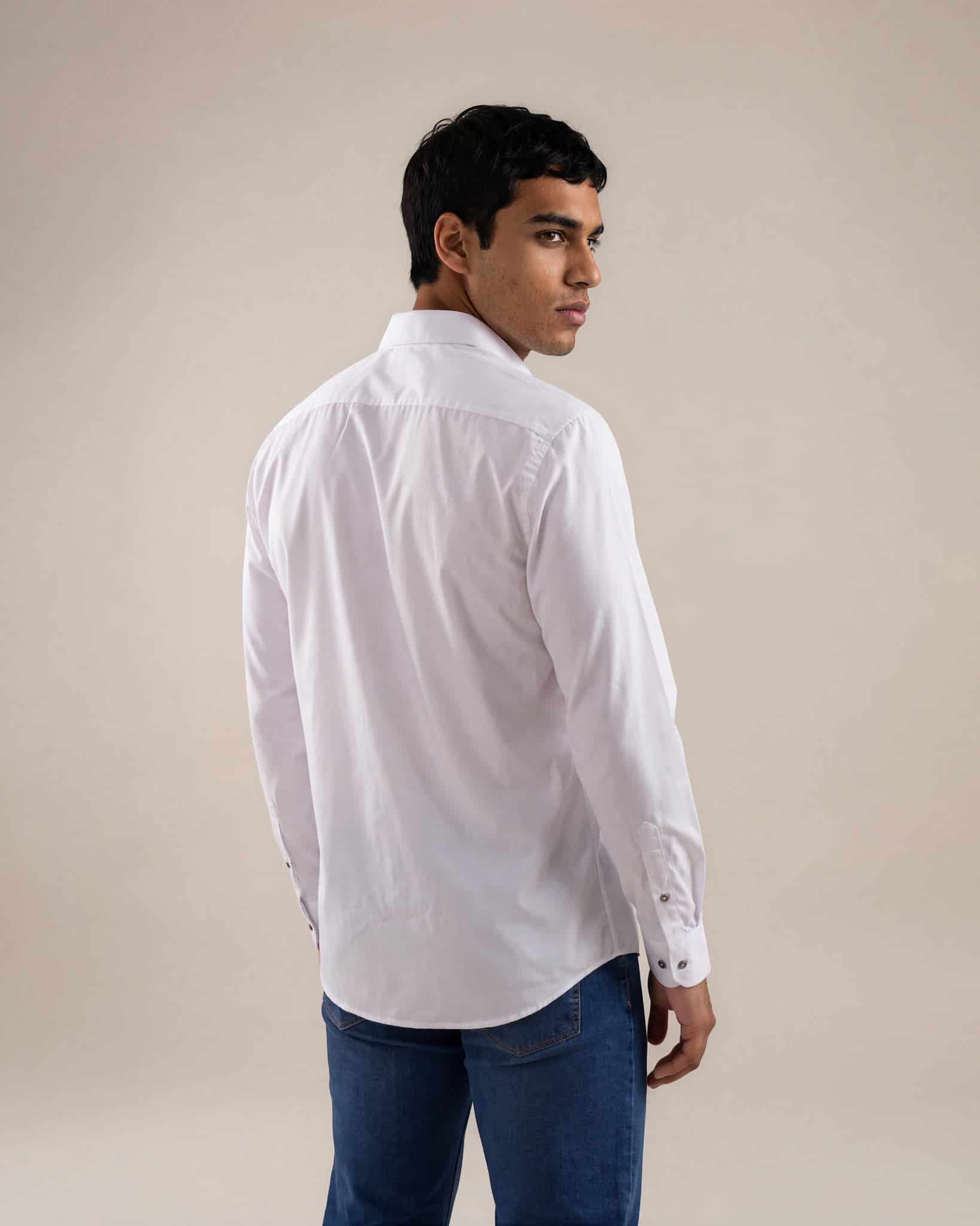 Camisa slim fit blanco - miniatura 2