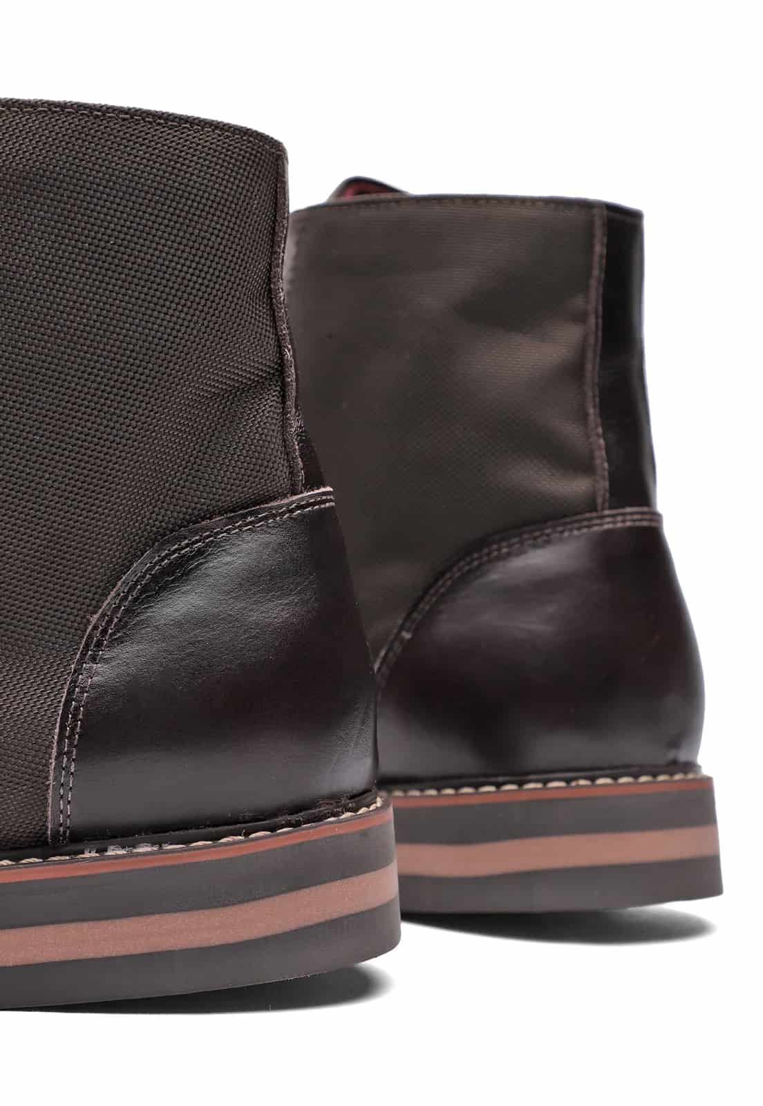 Botas cafes en lona y cuero - miniatura 8