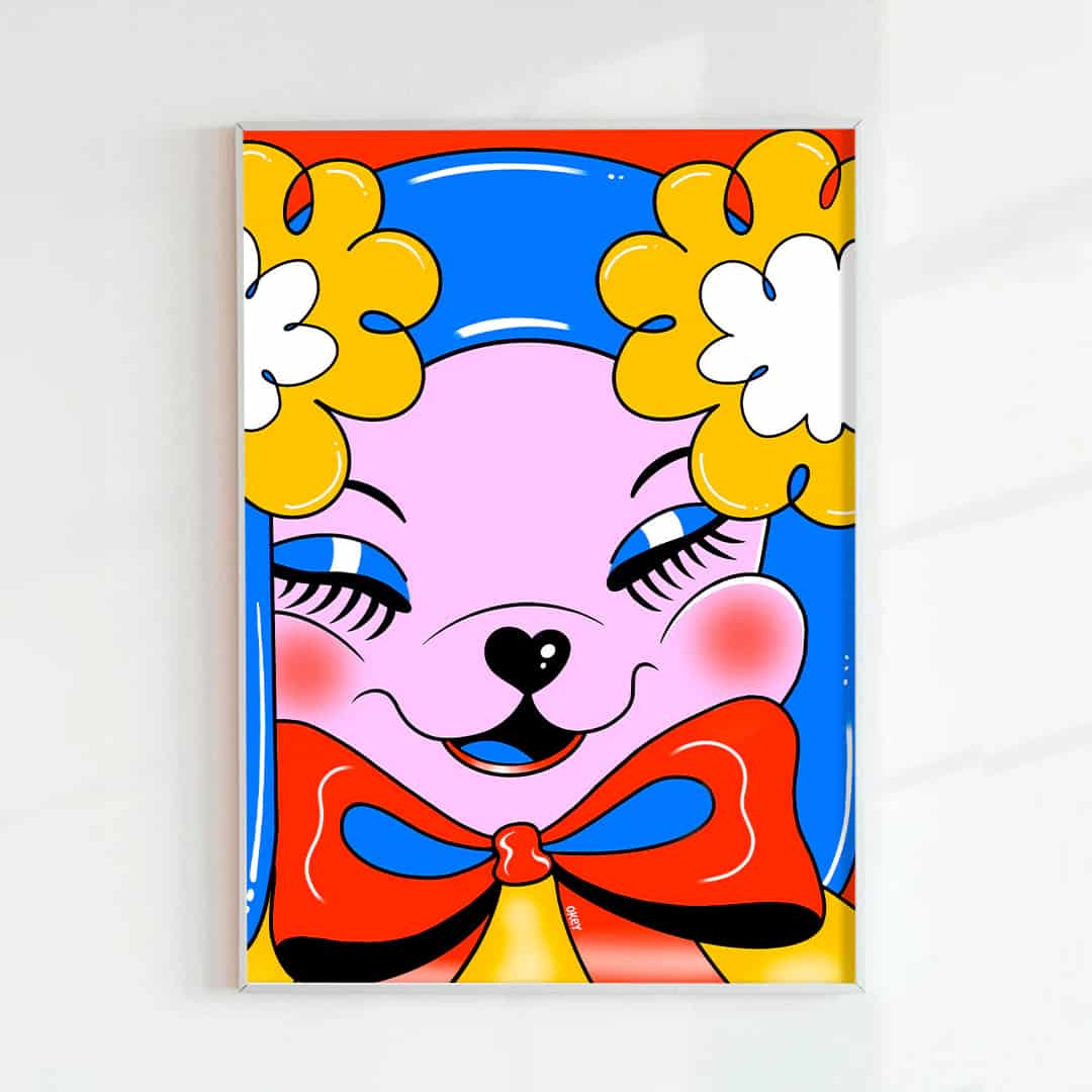 Print Oki (Seriado y firmado por artista) - miniatura 1