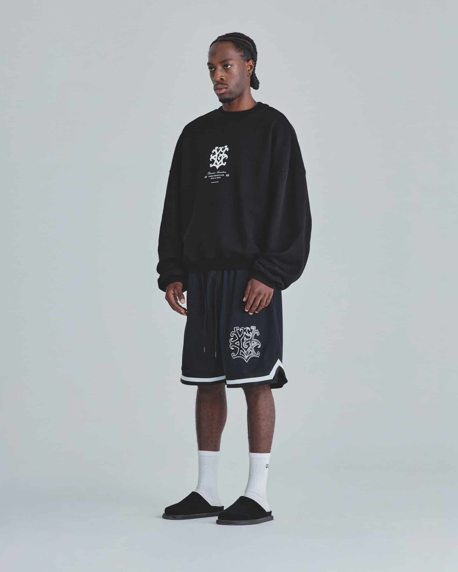 Line UG Monogram Boxy Fit Crewneck Black - miniatura 5