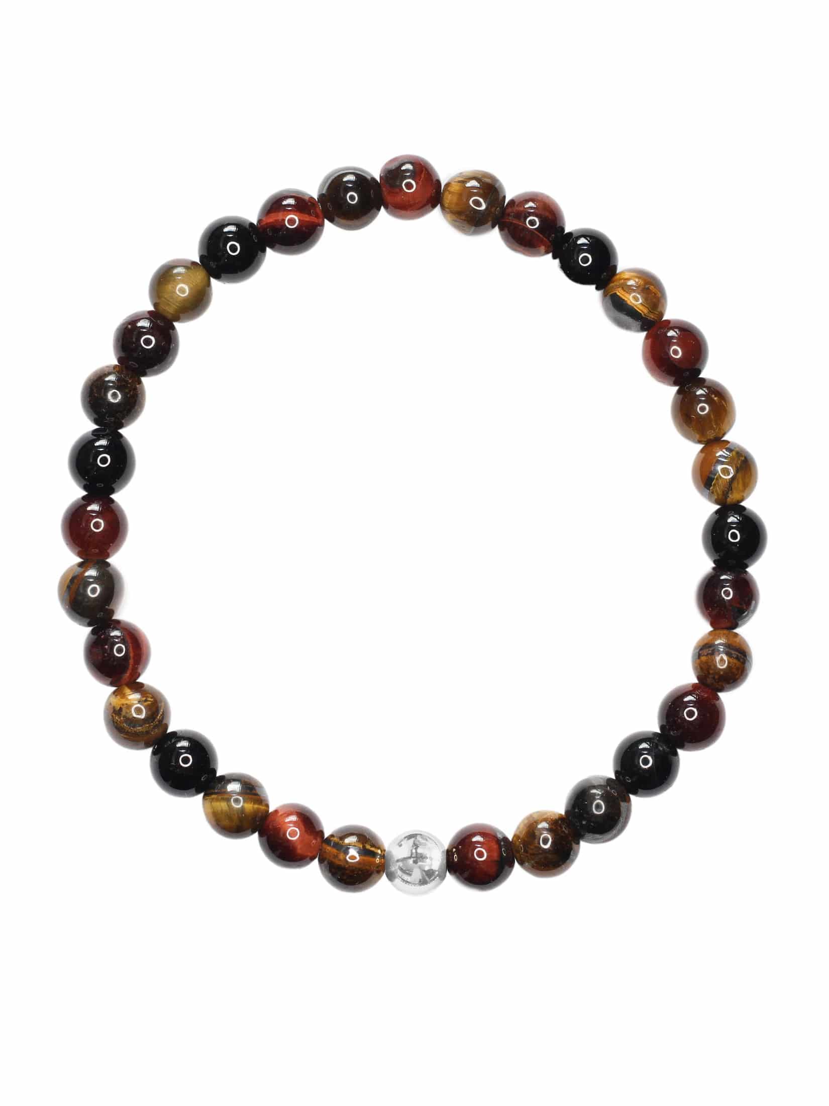 Brazalete Ojo de Tigre & Onyx 6mm - miniatura 4