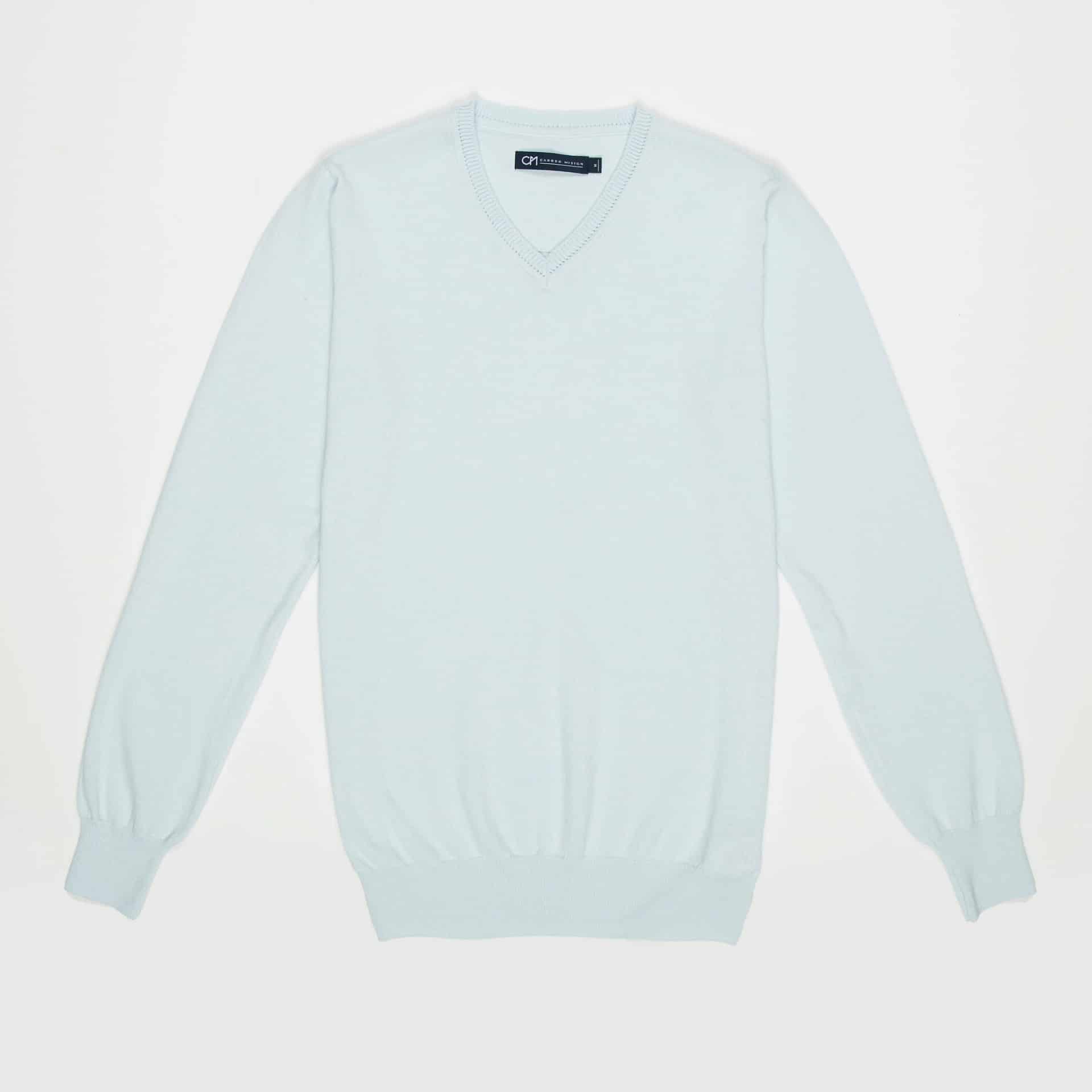 Saco Cuello V Algodón Azul Cielo - miniatura 7