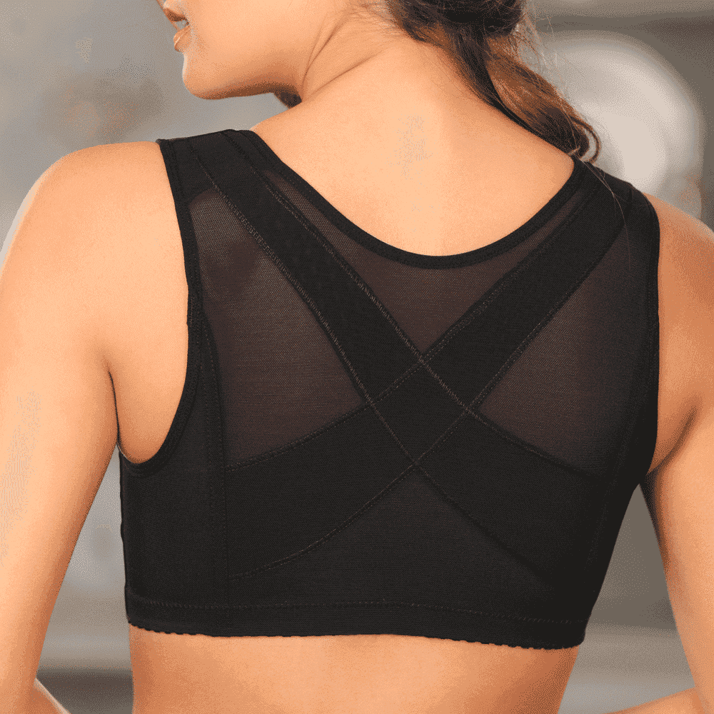 Brasier Corrector de Postura para Mujer en Powernet y Encaje con Tirantes Reforzados - miniatura 8