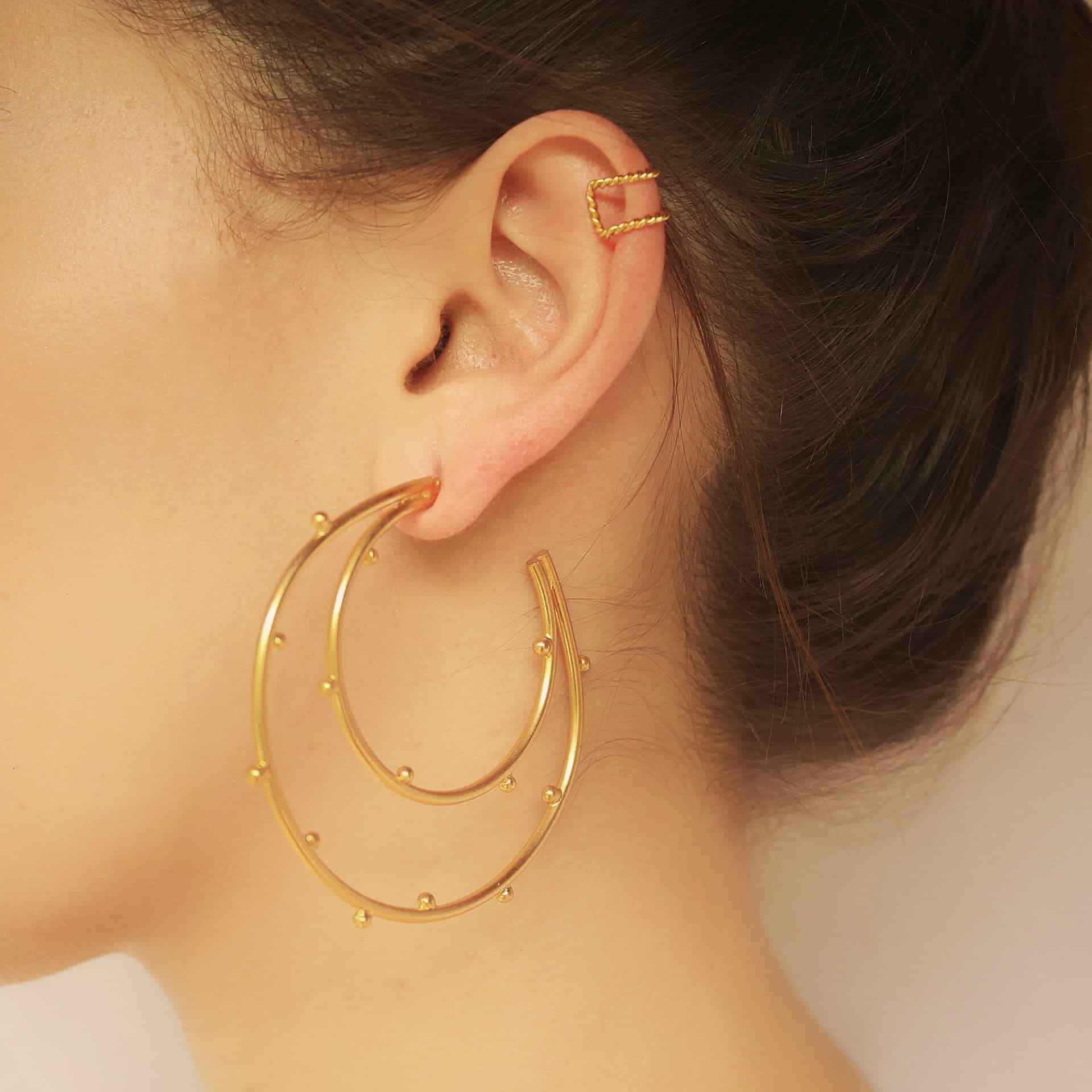 Earcuff entorchado ancho - miniatura 4