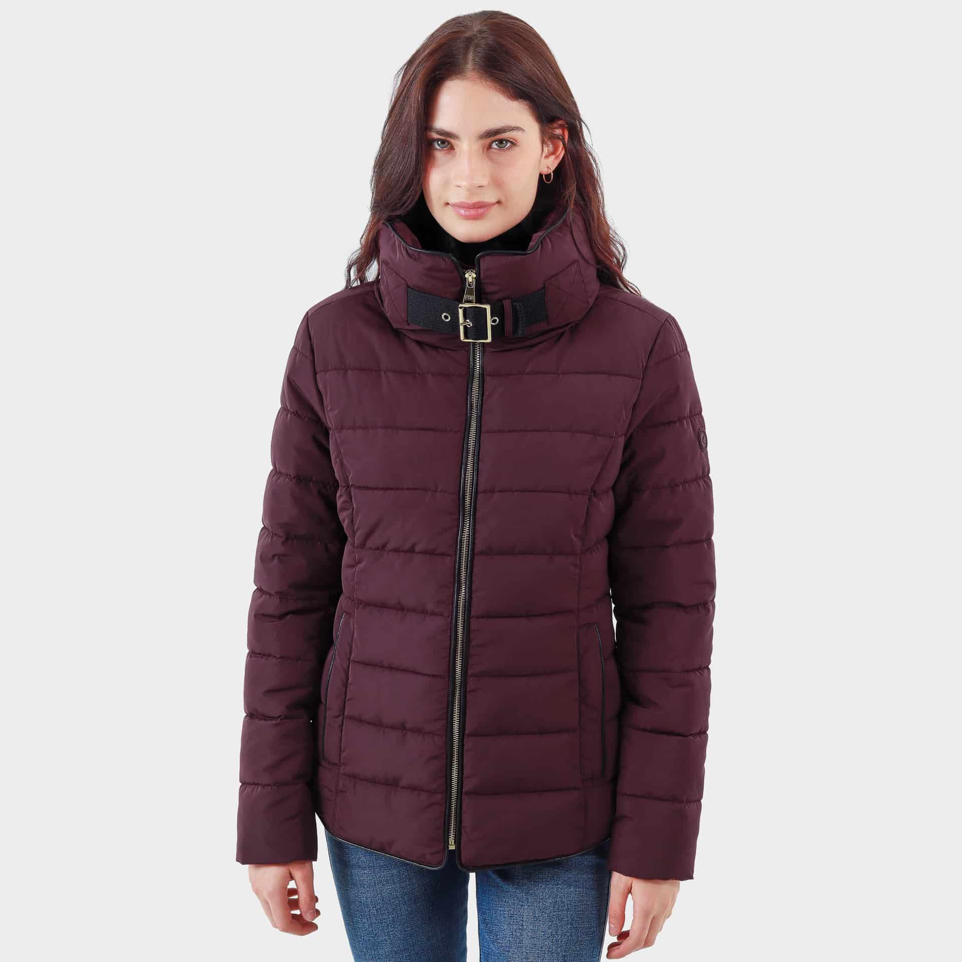 Chaqueta acolchada cuello alto con capucha interna - miniatura 11