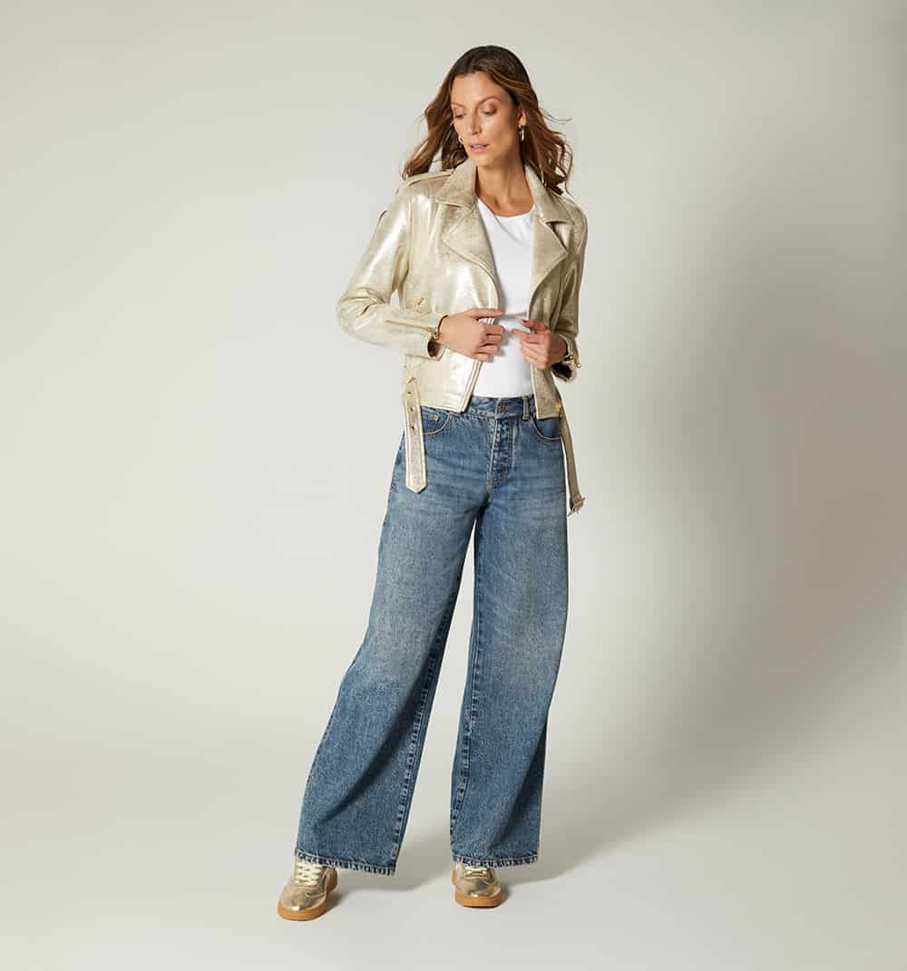 Chaqueta biker con efecto foil - miniatura 6
