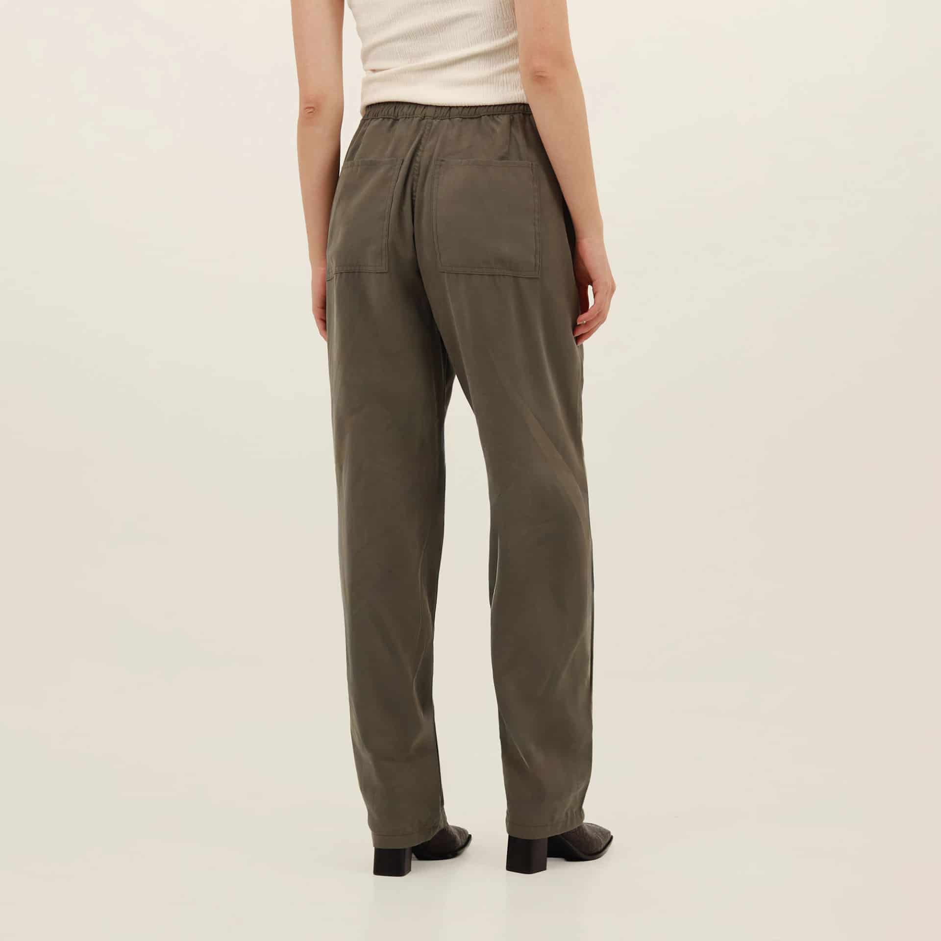 Pantalón bota recta con elastico en cintura y cordón - miniatura 11