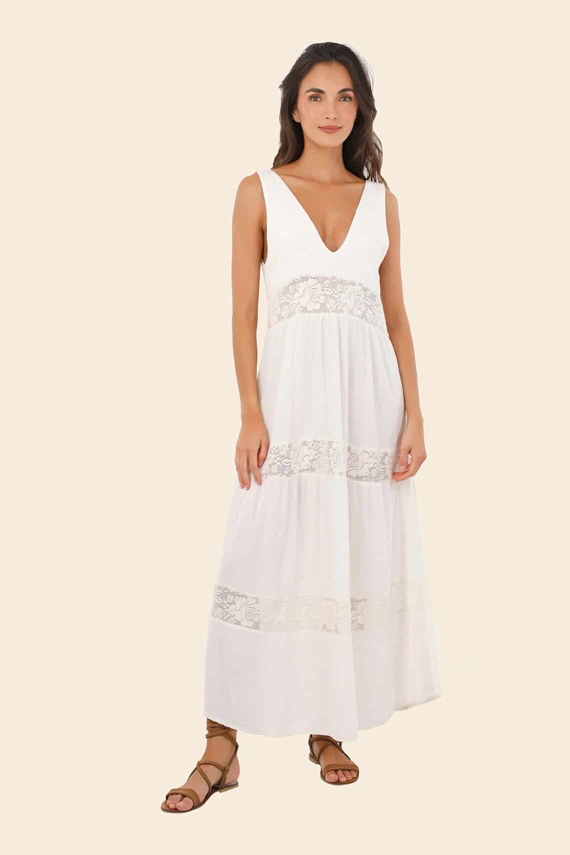 White Gloove Long Dress - miniatura 2