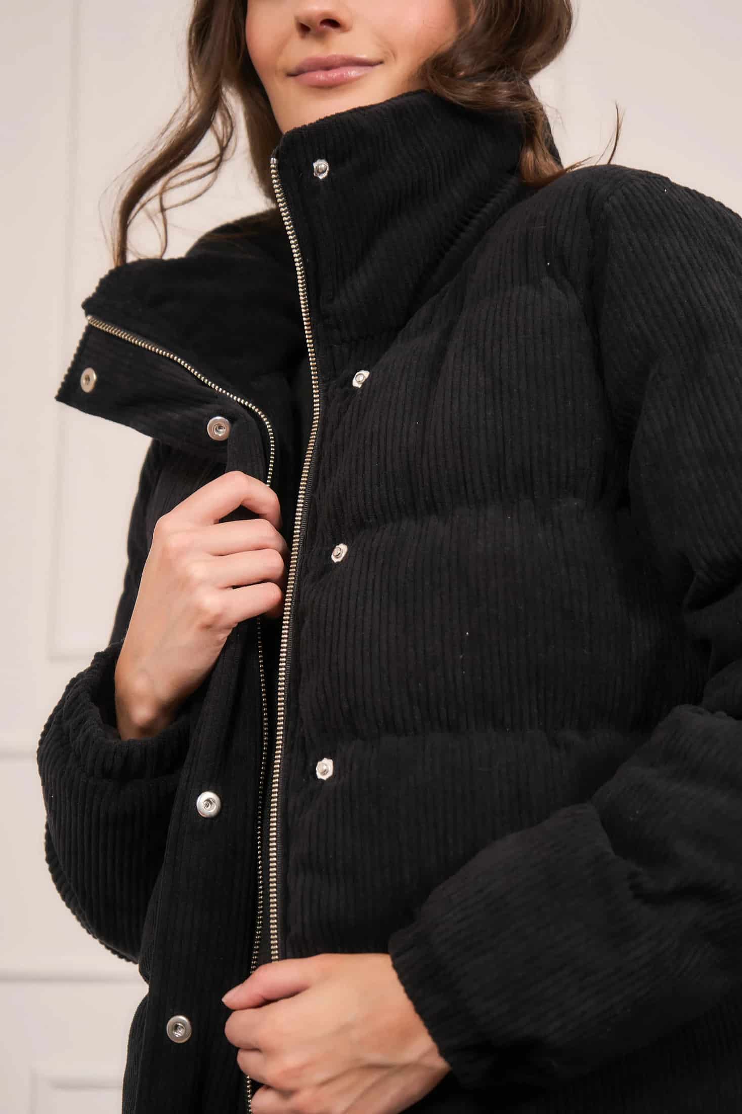 Chaqueta Puffer Mujer Negra - miniatura 2